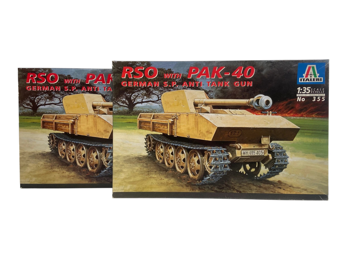 Italeri 1:35 2x RSO with PAK 40 German S.P. Anti Tank Gun incl. upgrades (zie beschrijving) 355