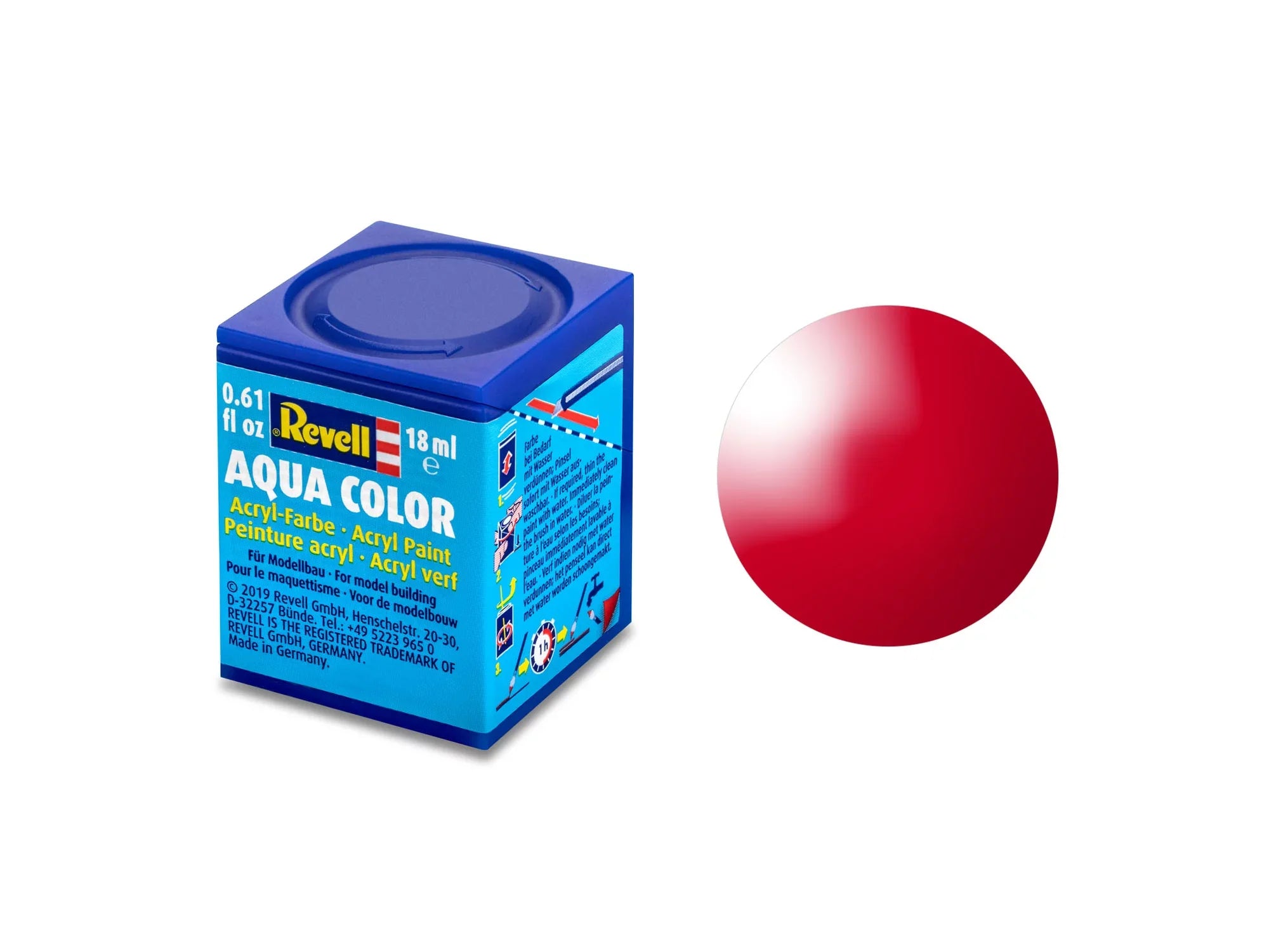 Revell  Revell Aqua Color 34 – Ferrari Rood, Glanzend 36134