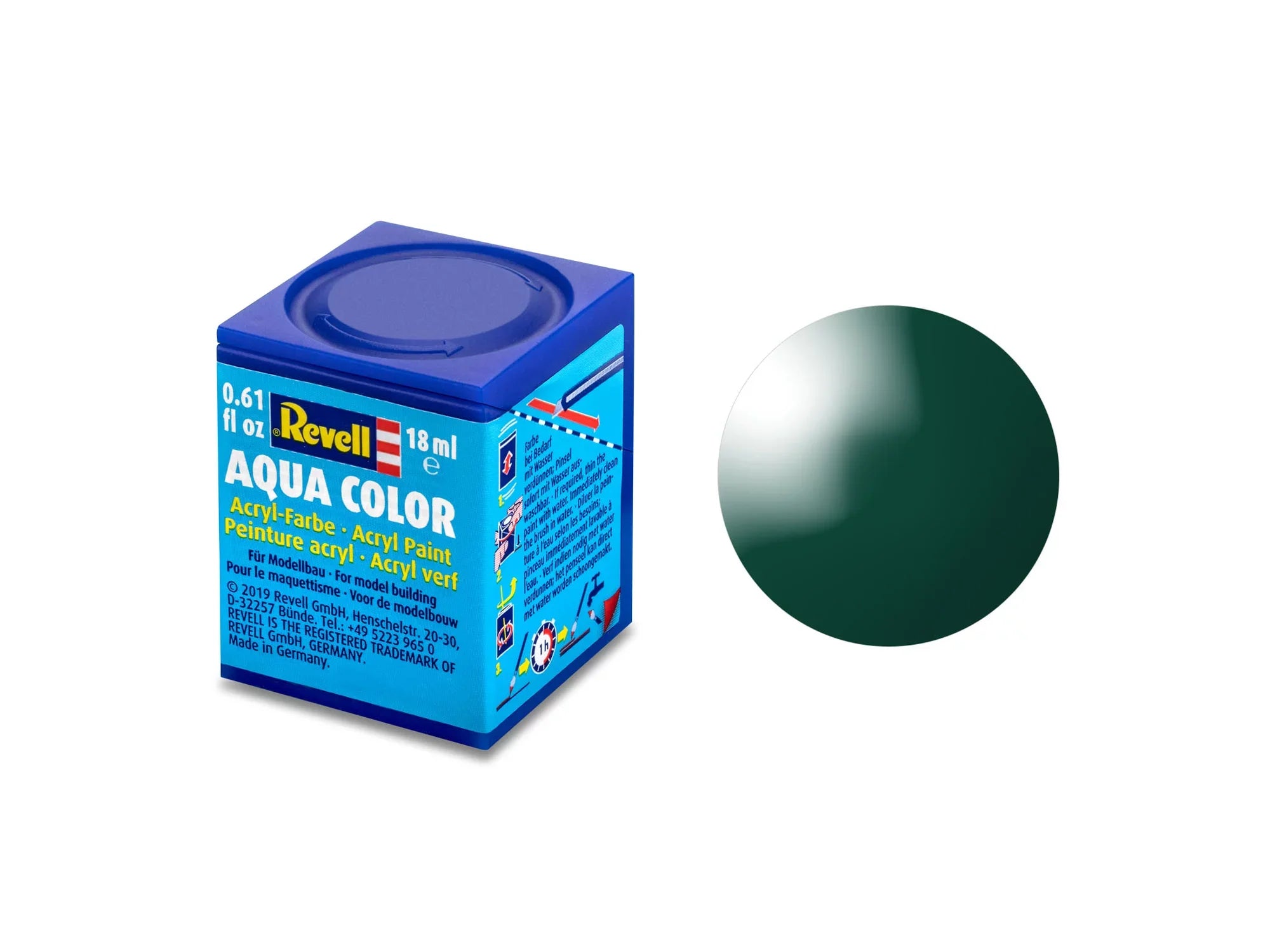 Revell  Revell Aqua Color 62 – Mosgroen, Glanzend 36162