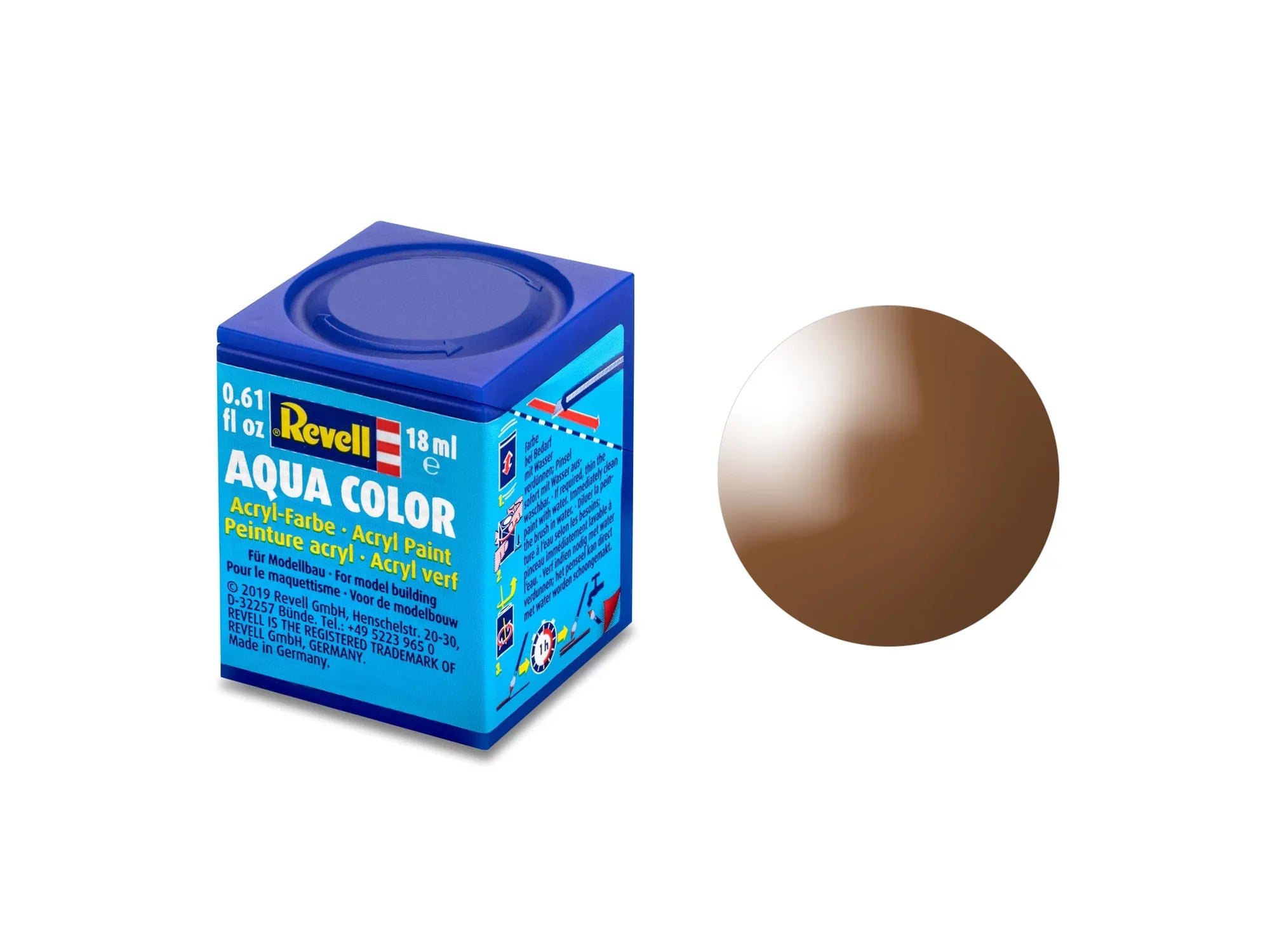 Revell  Revell Aqua Color 80 – Leembruin, Glanzend 36180