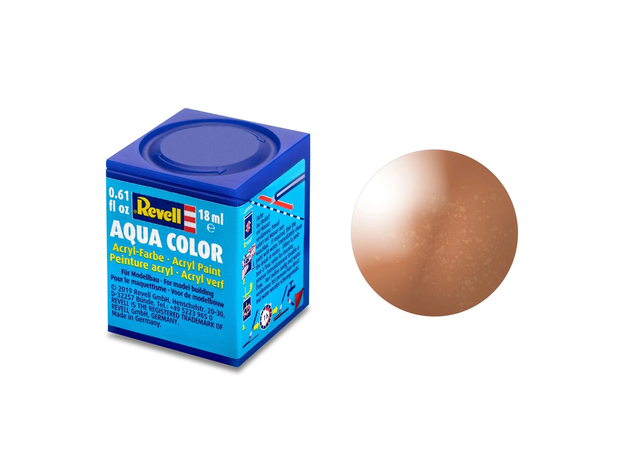 Revell  Revell Aqua Color 93 – Koper, Metallic 36193