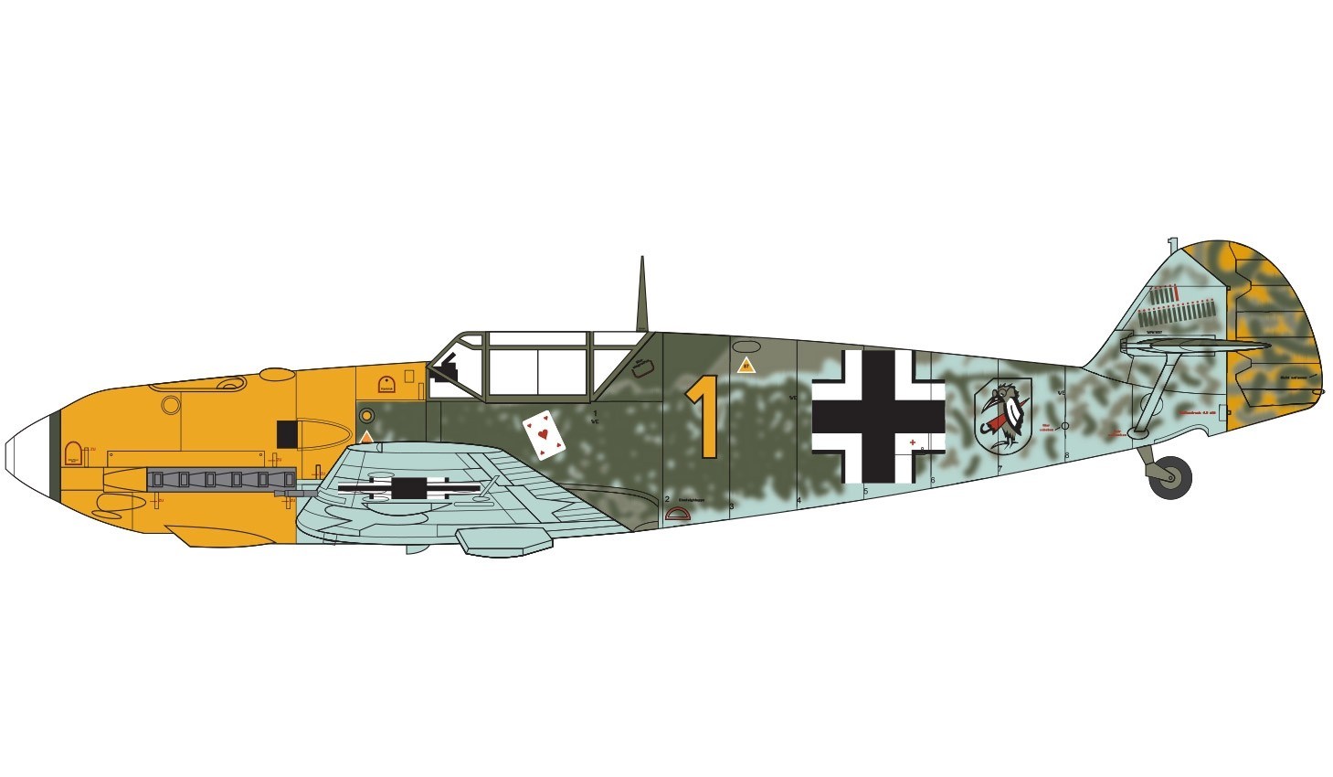 Airfix 1:48 Messerschmitt Bf109E-3/E-4 A05120B