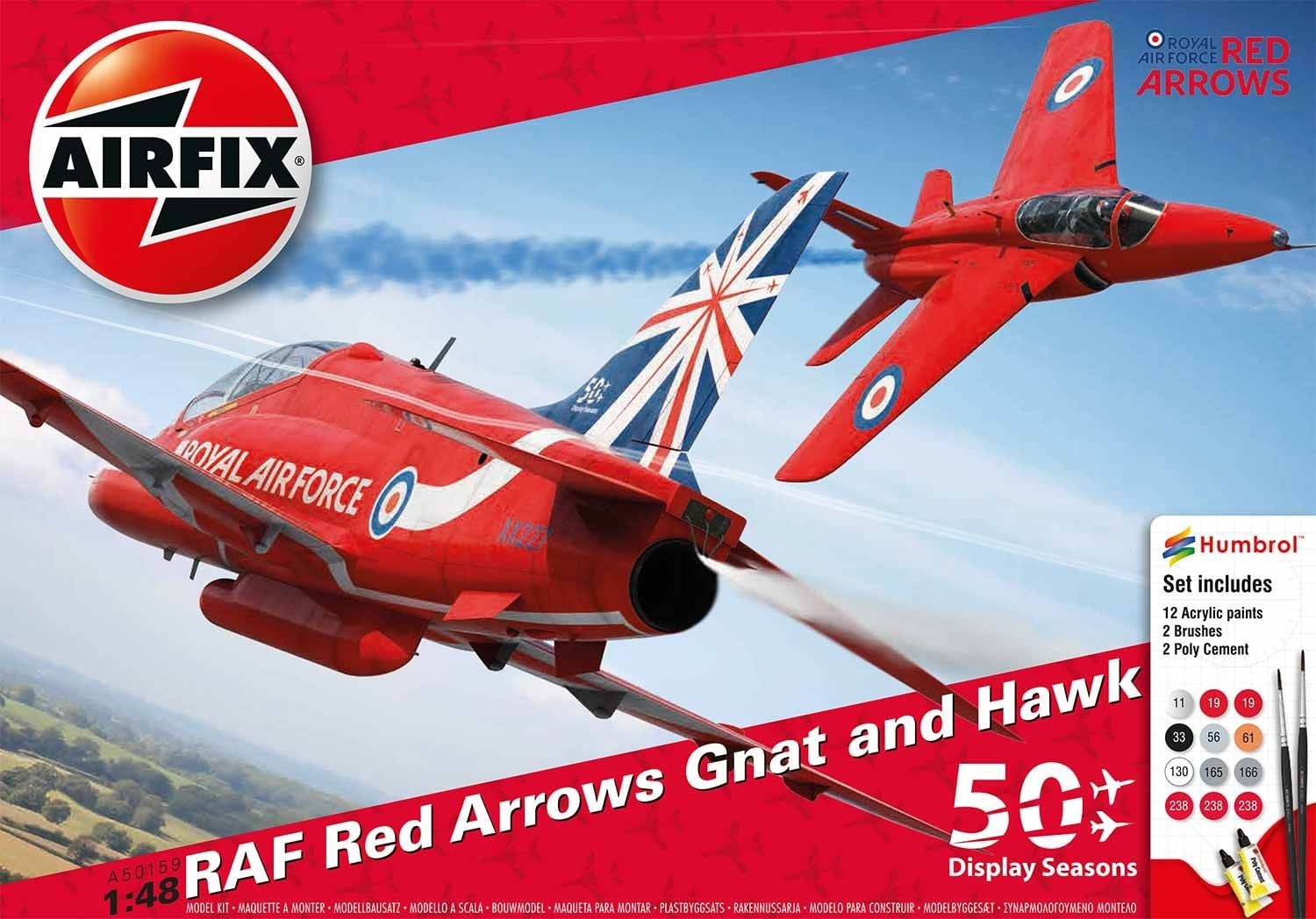 Airfix 1:48 RAF Red Arrows Gnat and Hawk A50159