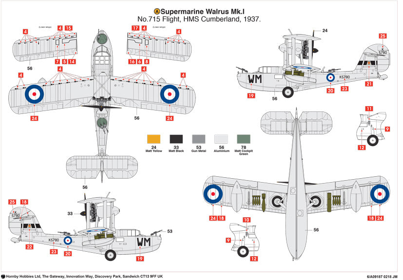 Airfix 1:48 Supermarine Walrus Mk.I 'Silver Wings' A09187