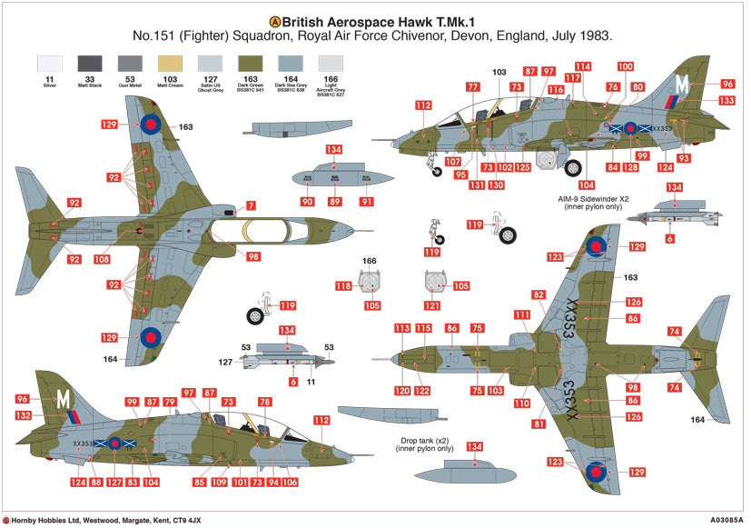 Airfix 1:72 BAe Hawk T.Mk.1A A03085A