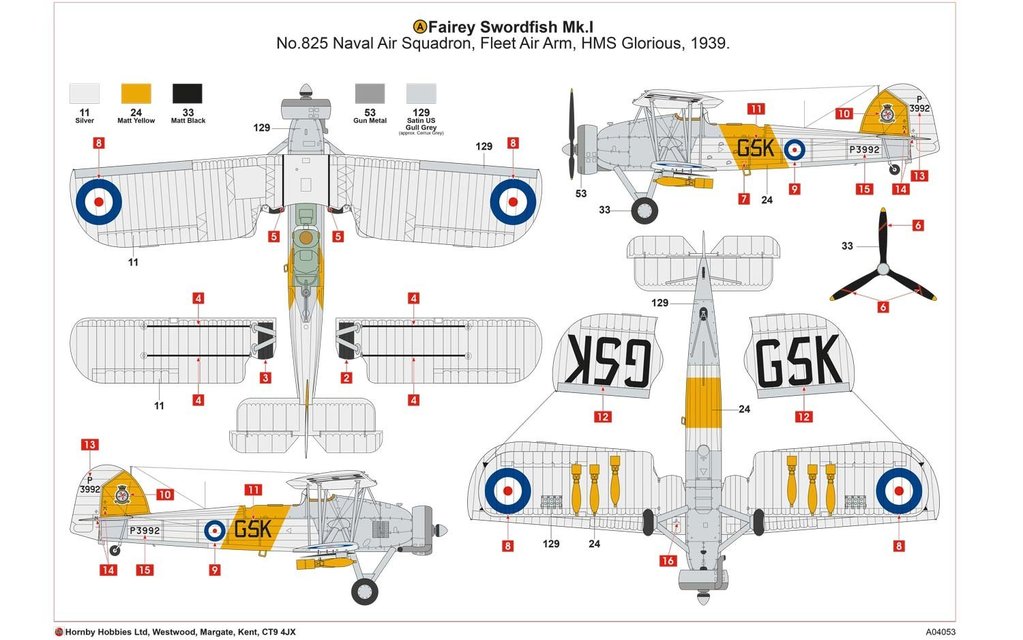 Airfix 1:72 Fairey Swordfish Mk.I A04053A