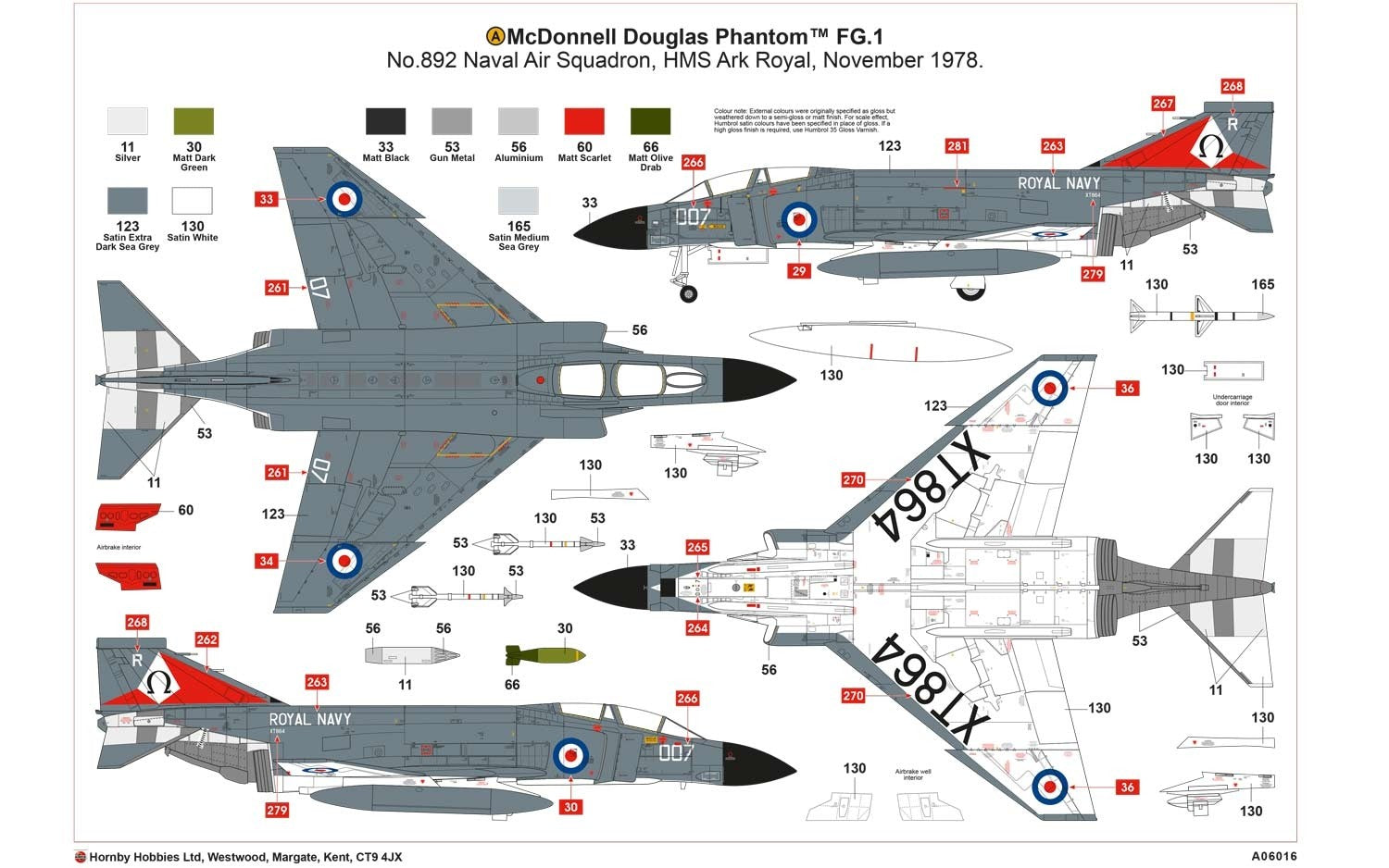Airfix 1:72 McDonnell Douglas Phantom FG.1 A06016