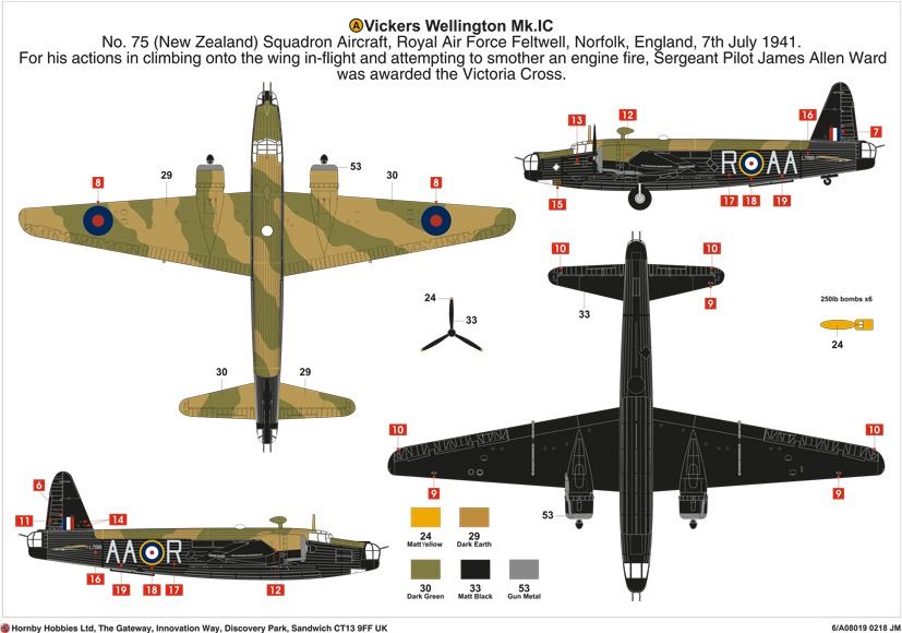 Airfix 1:72 Vickers Wellington Mk.IA/C A08019