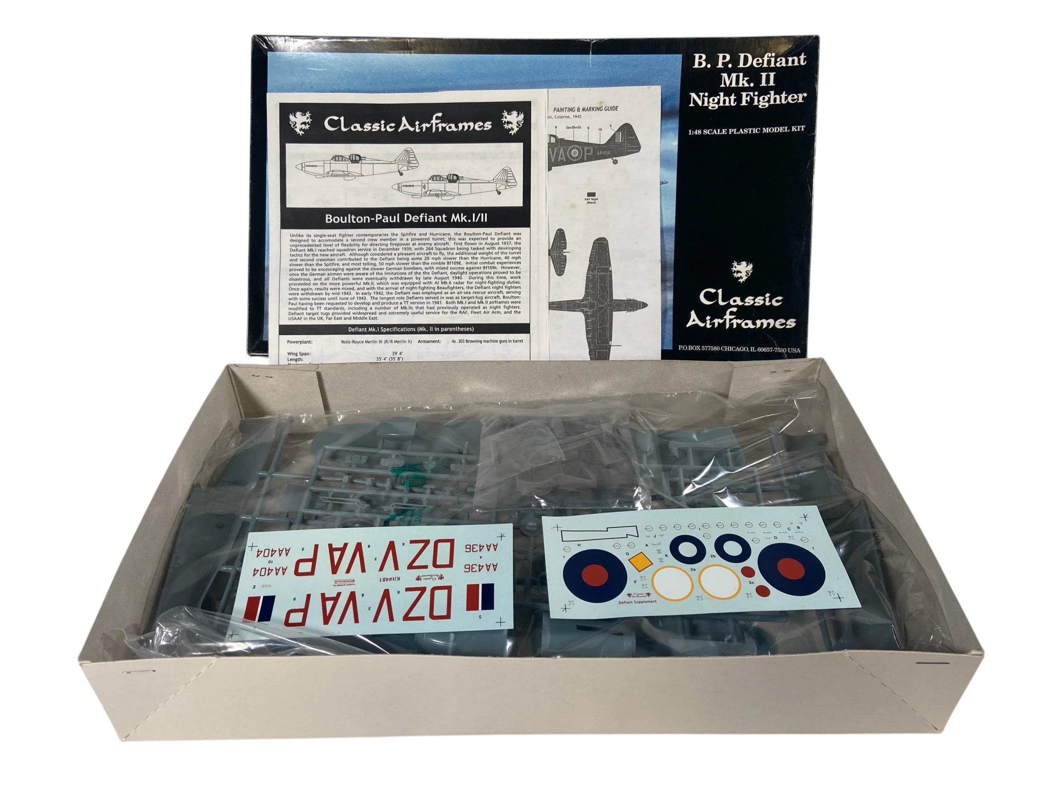 Classic Airframes 1:48 B. P. Defiant Mk. II Night Fighter 481