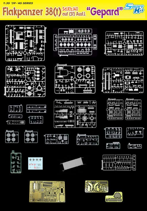Dragon 1:35 Flakpanzer 38(t) Sd.Kfz.140 auf (sf) Ausf.L "Gepard" 6469