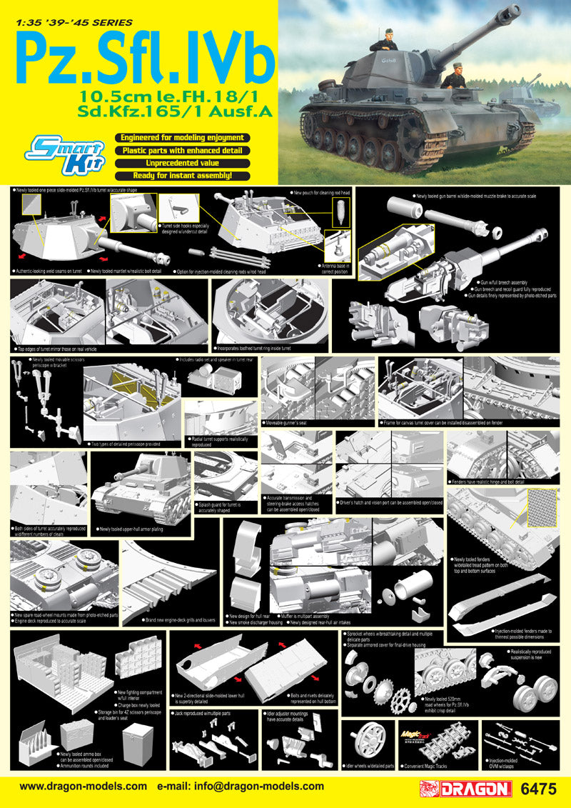 Dragon 1:35 Pz.Sfl.IVb 10,5cm le.FH. 18/1 Sd.Kfz. 165/1 Ausf. A 6475