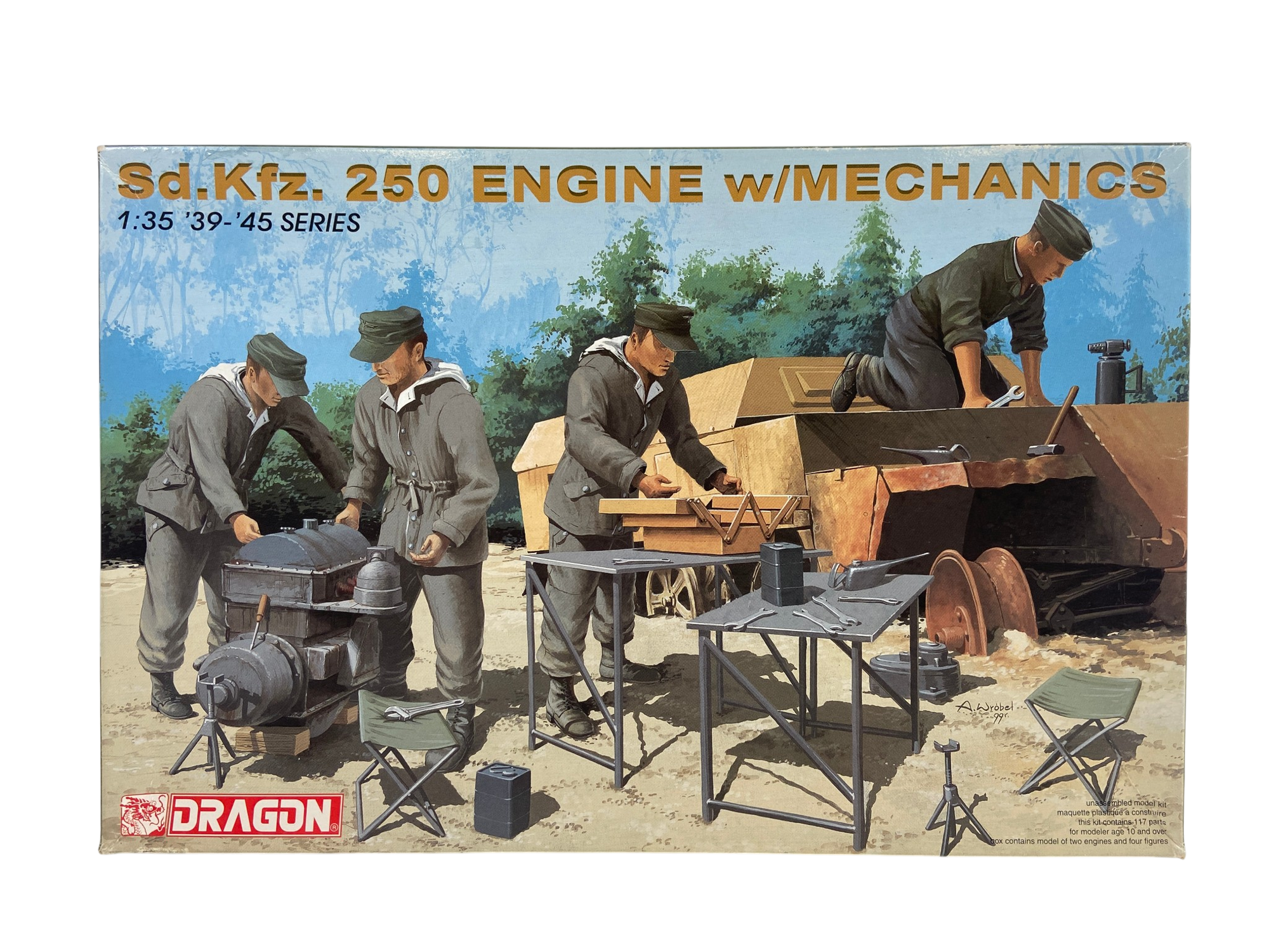 Dragon 1:35 Sd. Kfz. 250 Engine w/Mechanics 6112