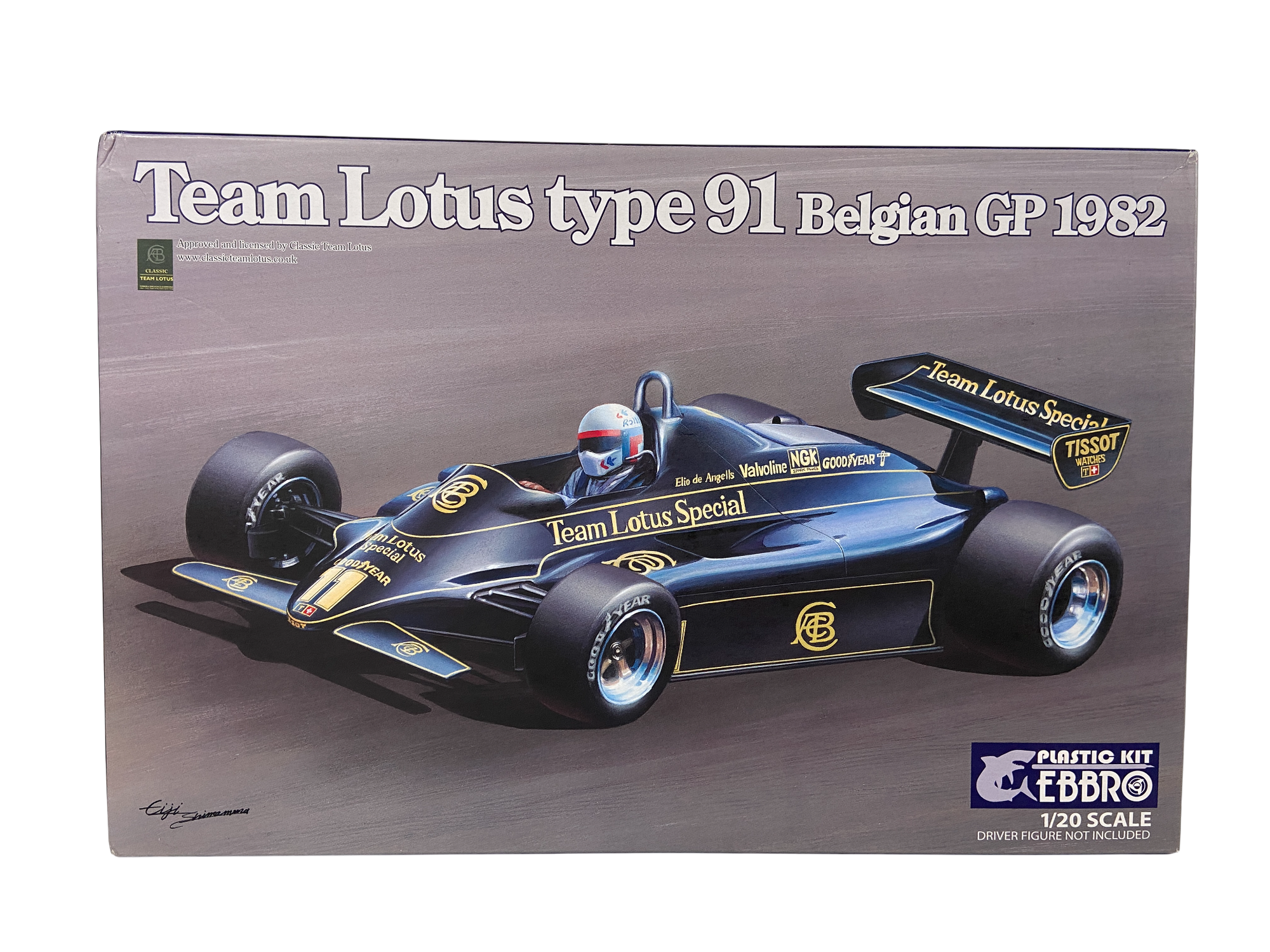 Ebbro 1:20 Team Lotus Type 91 Belgian GP 1982 20019