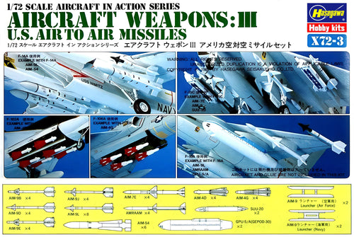 Hasegawa 1:72 Aircraft Weapons: III US Air to Air Missiles 35003