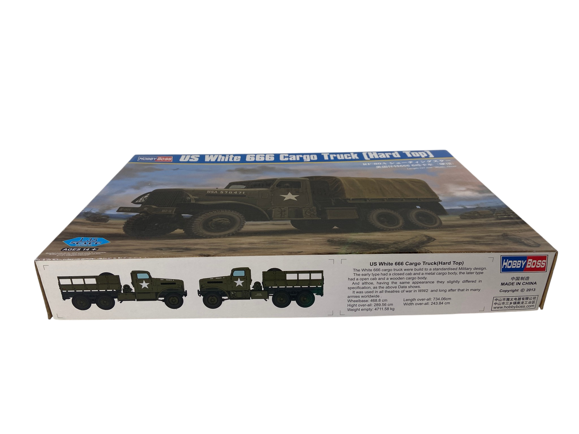 HobbyBoss 1:35 US White 666 Cargo Truck (Hard Top) 83801