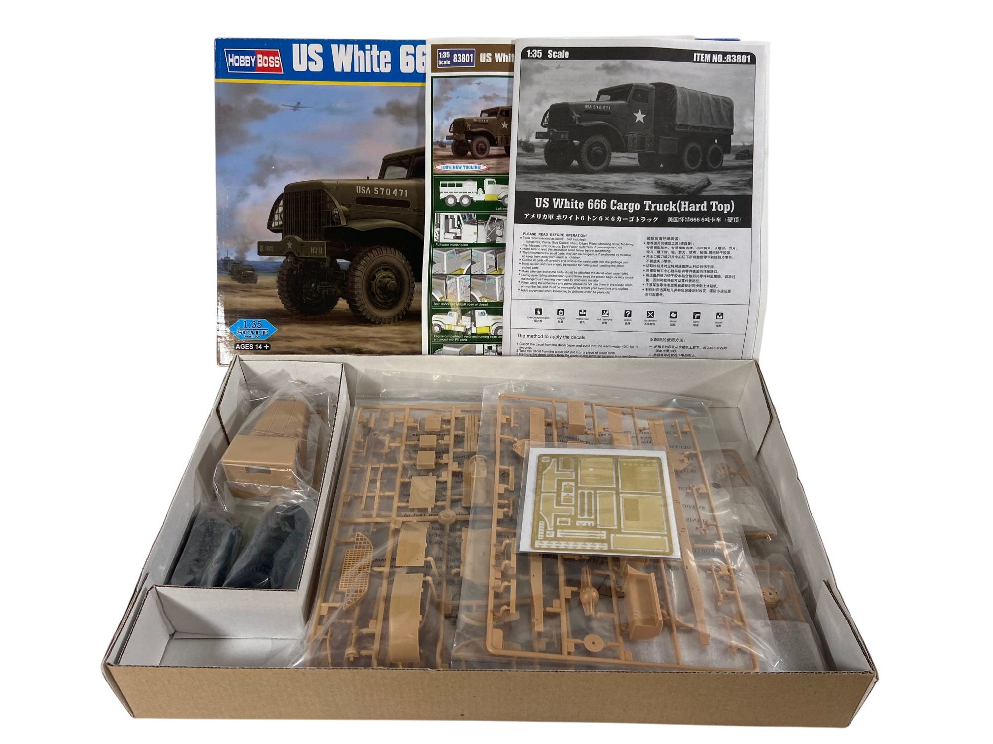 HobbyBoss 1:35 US White 666 Cargo Truck (Hard Top) 83801