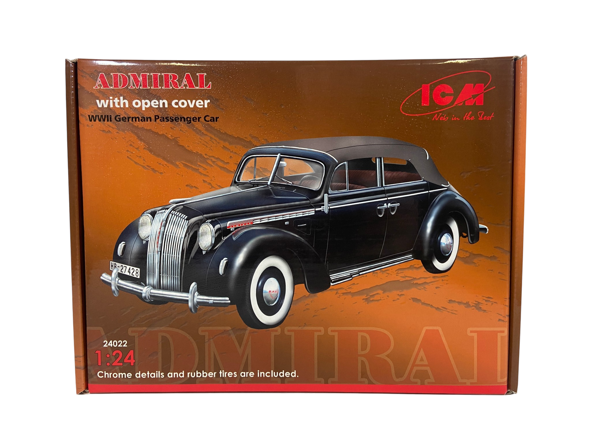 ICM 1:24 Opel Admiral Kabriolett WW2 German Passenger Car 24022