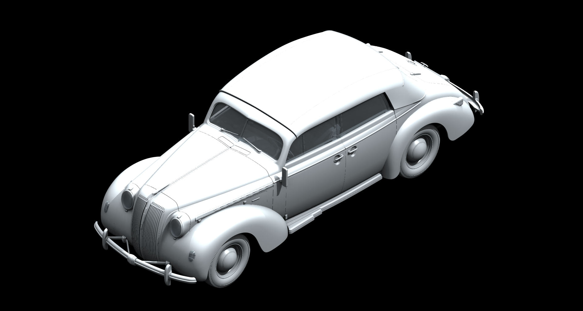ICM 1:24 Opel Admiral Kabriolett WW2 German Passenger Car 24022