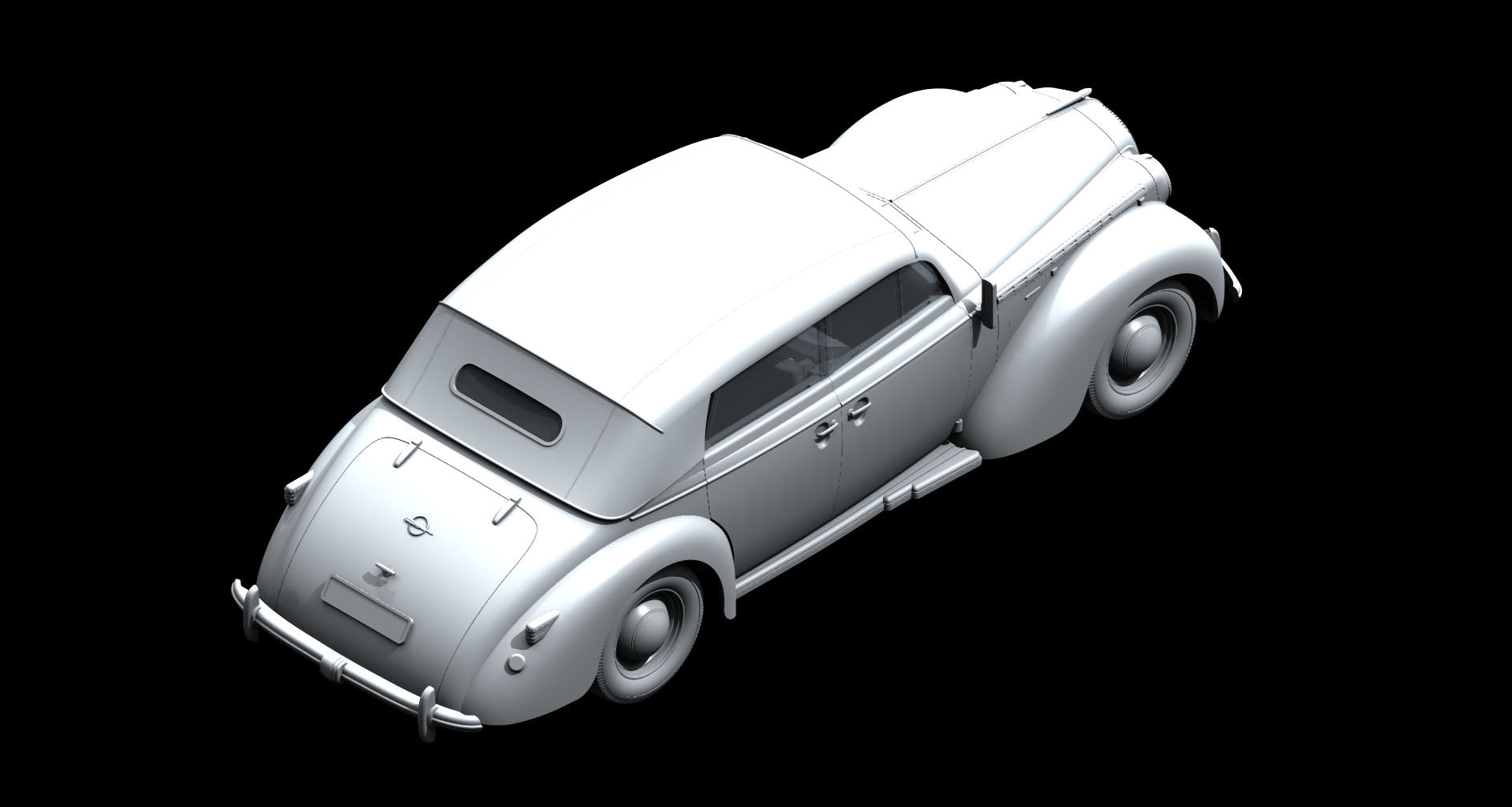 ICM 1:24 Opel Admiral Kabriolett WW2 German Passenger Car 24022