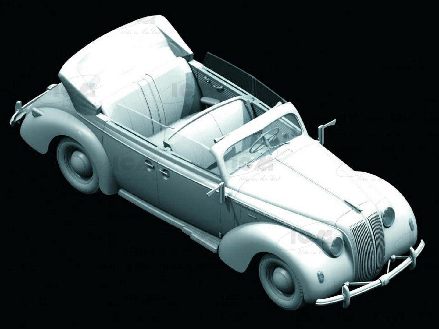 ICM 1:24 Admiral Cabriolet WWII German Passenger Car 24021