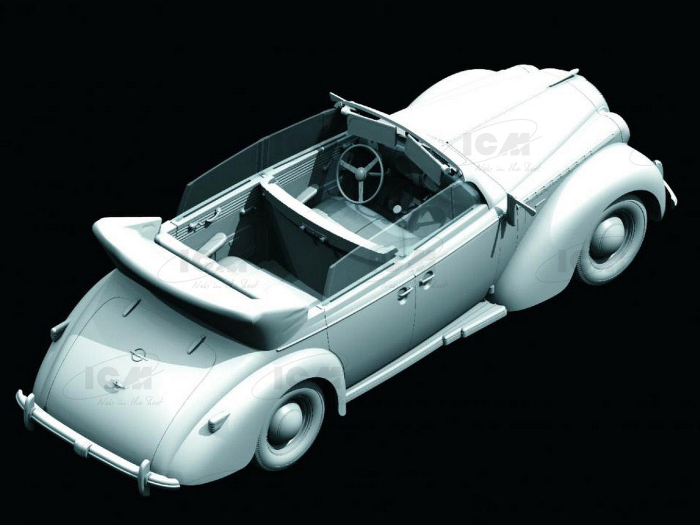 ICM 1:24 Admiral Cabriolet WWII German Passenger Car 24021