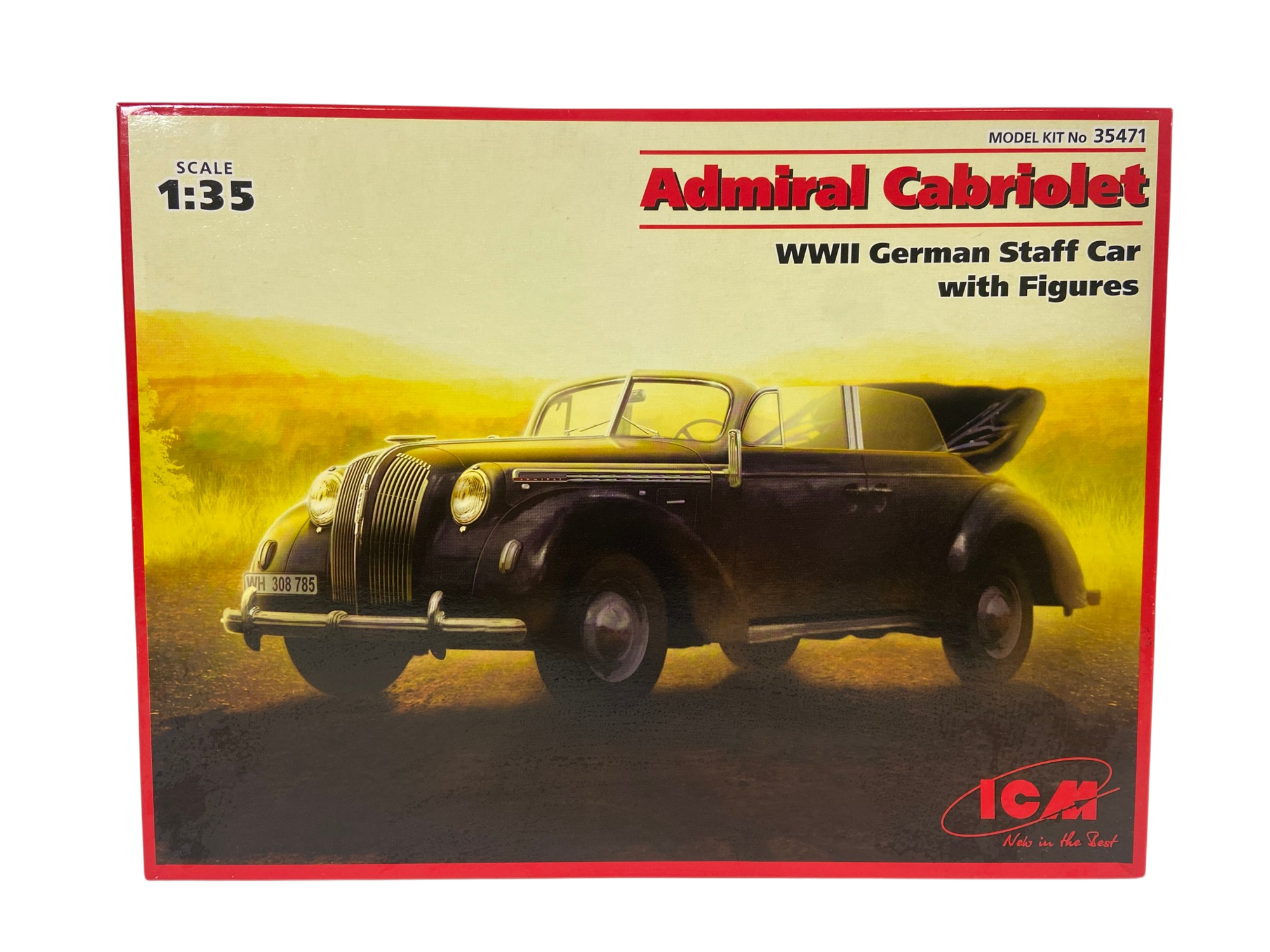 ICM 1:35 Admiral Cabriolet WWII German Staff Car with Figures 35471