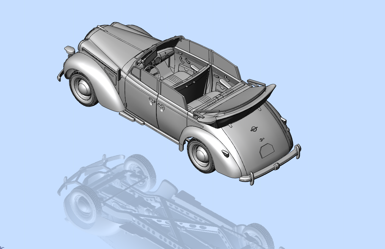 ICM 1:35 Admiral Cabriolet WWII German Staff Car with Figures 35471