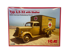 ICM 1:35 Typ 2,5-32 with Shelter WWII German Ambulance Truck 35402