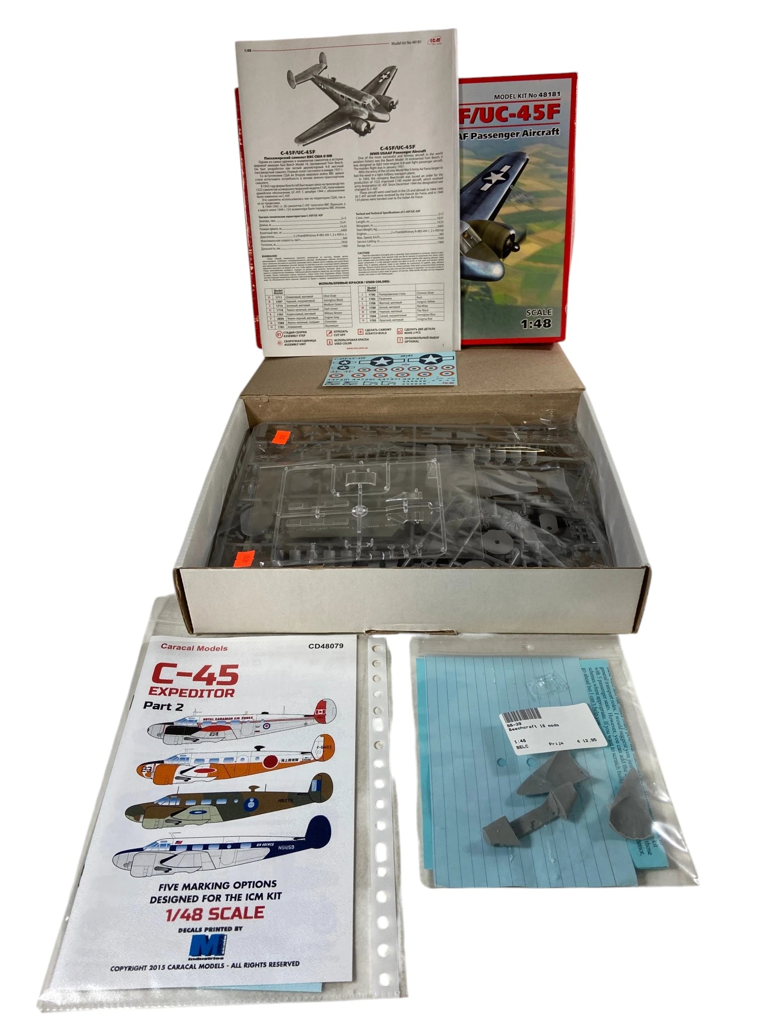ICM 1:48 C-45F/UC-45F WWII USAAF Passenger Aircraft incl. upgrades 48181