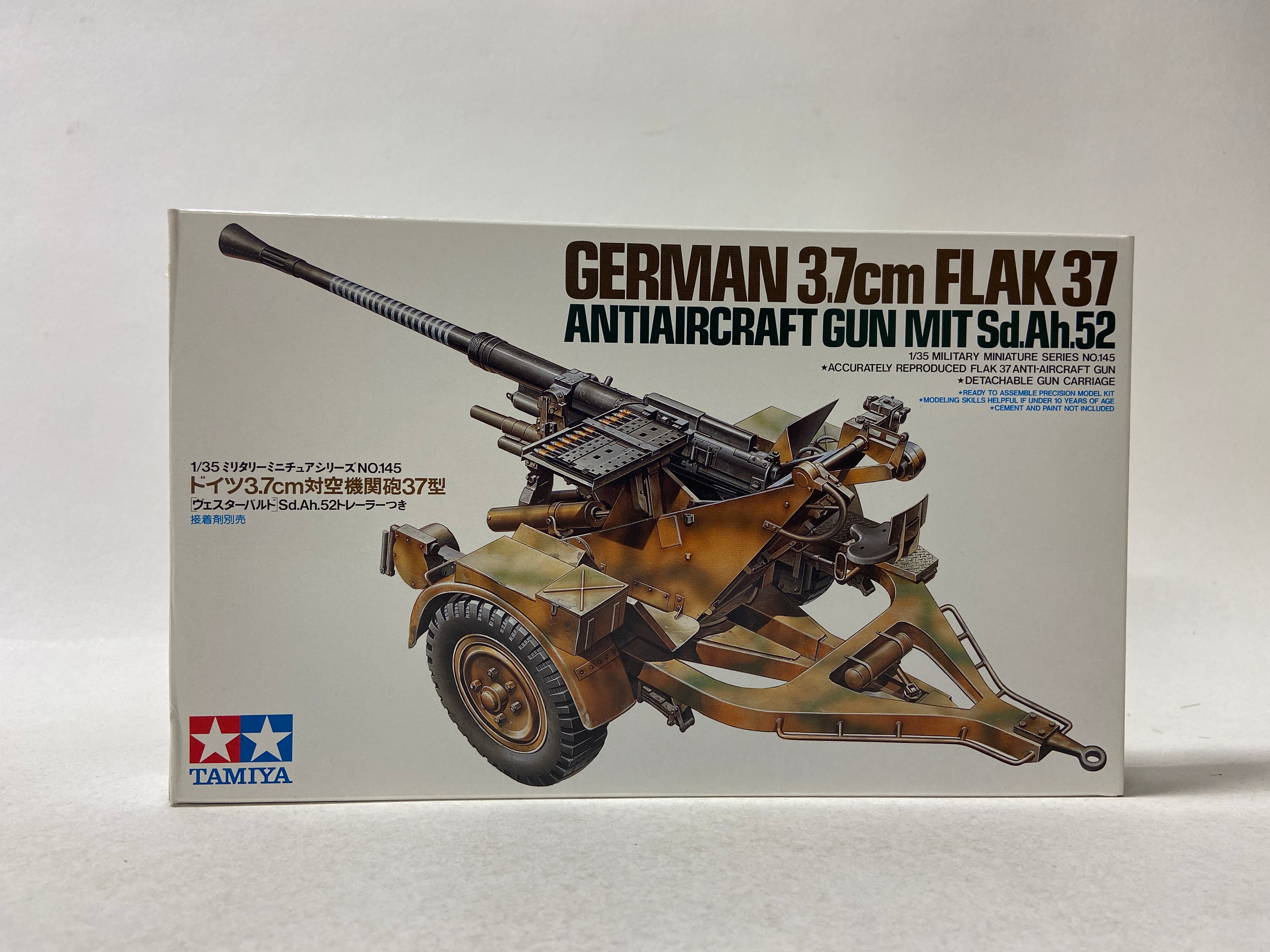 Tamiya 1:35 German 3.7cm Flak 37 Antiaircraft Gun Mit Sd.Ah.52 35145