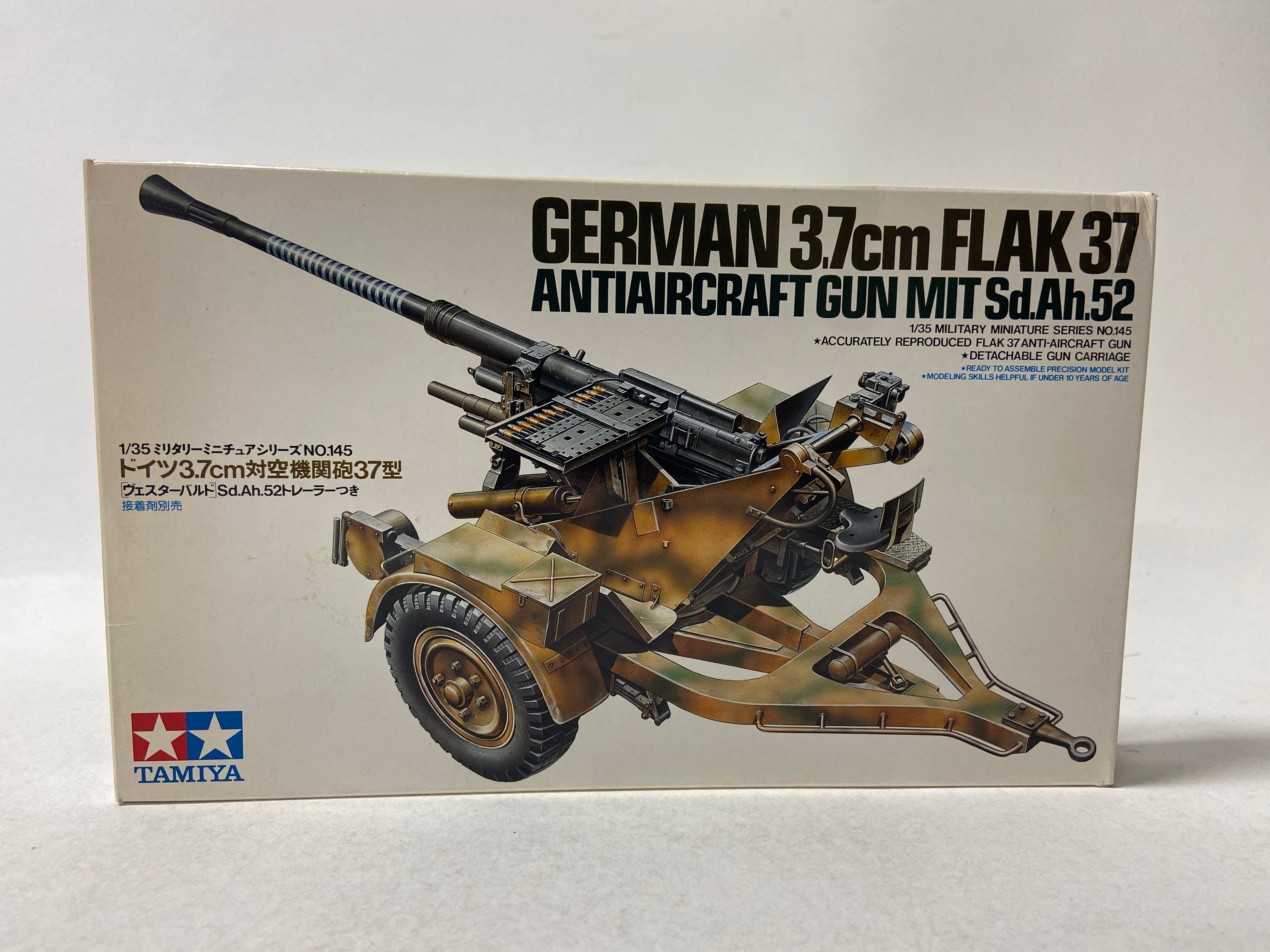 Tamiya 1:35 German 3.7cm Flak 37 Antiaircraft Gun Mit Sd.Ah.52 35145