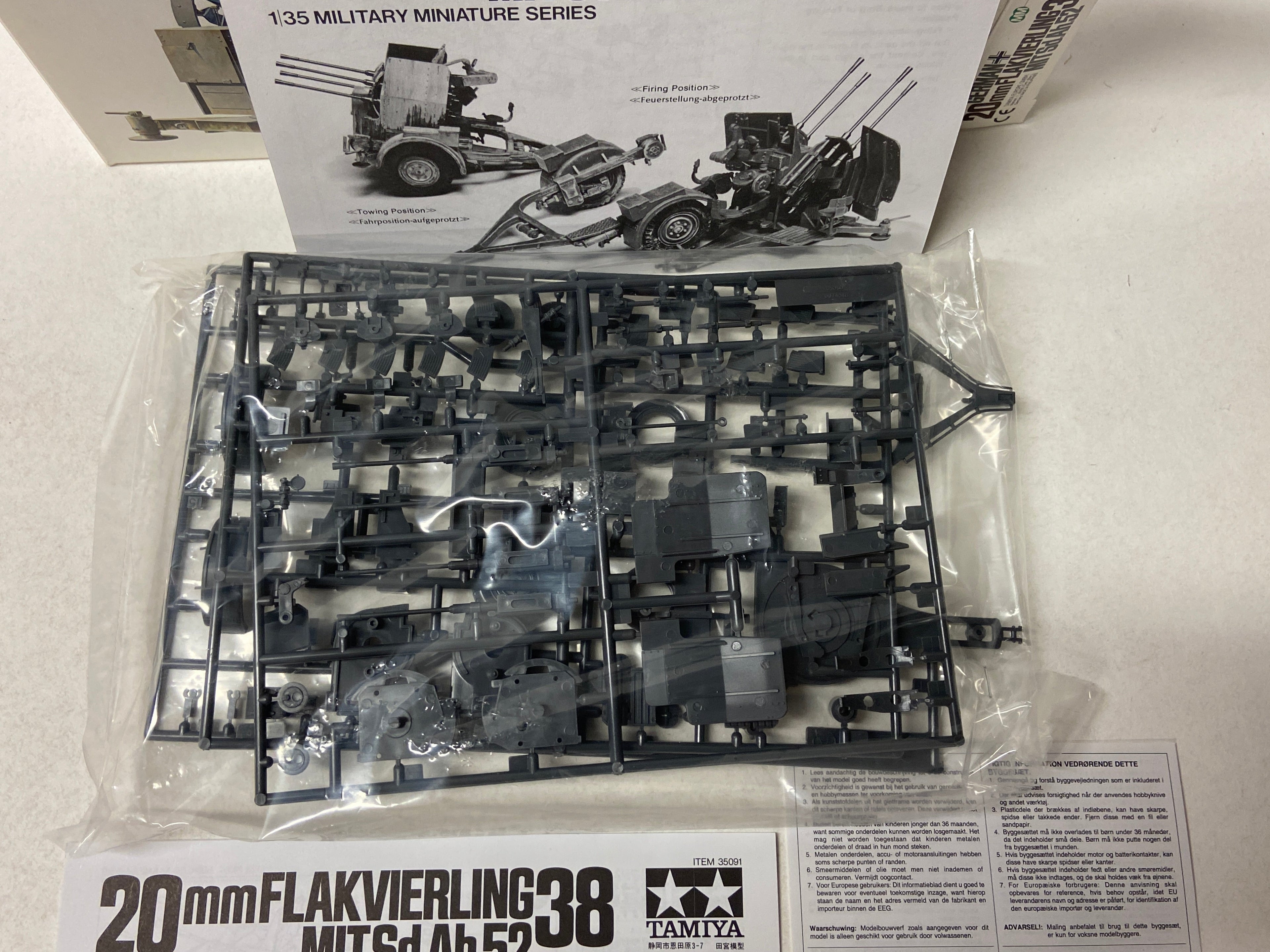 Tamiya 1:35 German 20mm Flakvierling 38 MIT Sd.Ah.52 MM191