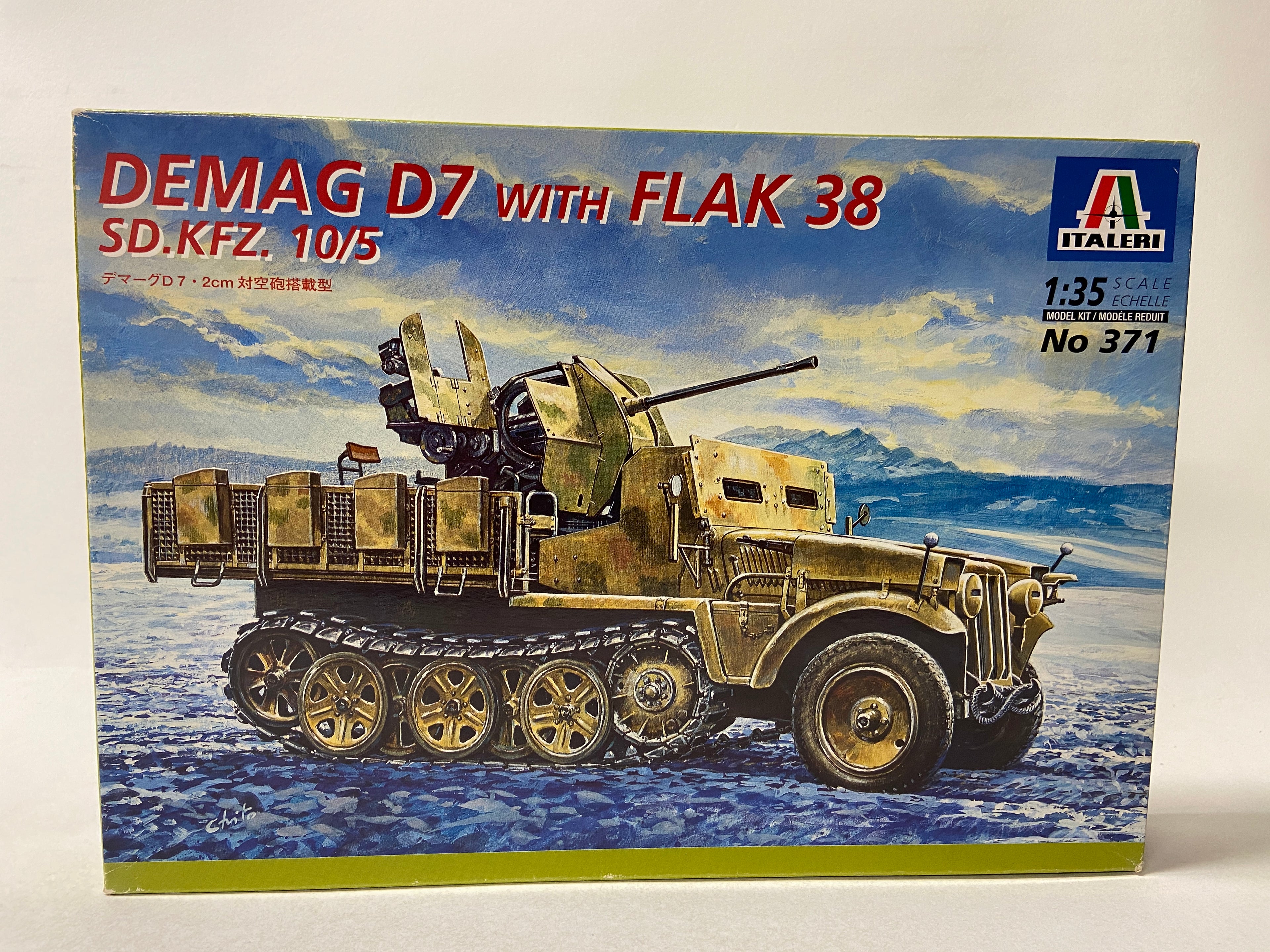 Italeri 1:35 Demag D7 with Flak 38 Sd.Kfz. 10/5 371