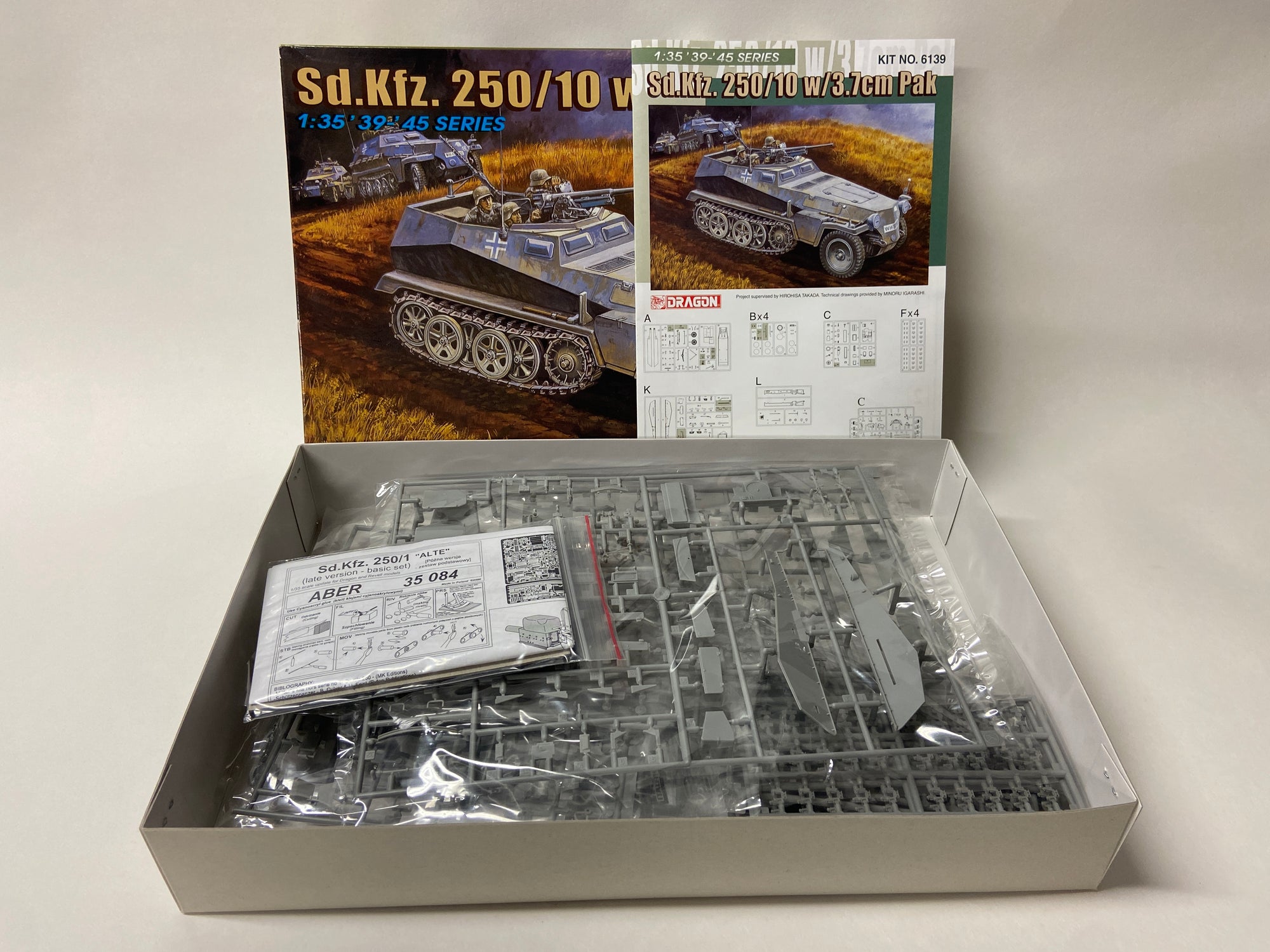 Sd.Kfz. 250/10 w/3.7cm Pak incl. Aber upgrade set