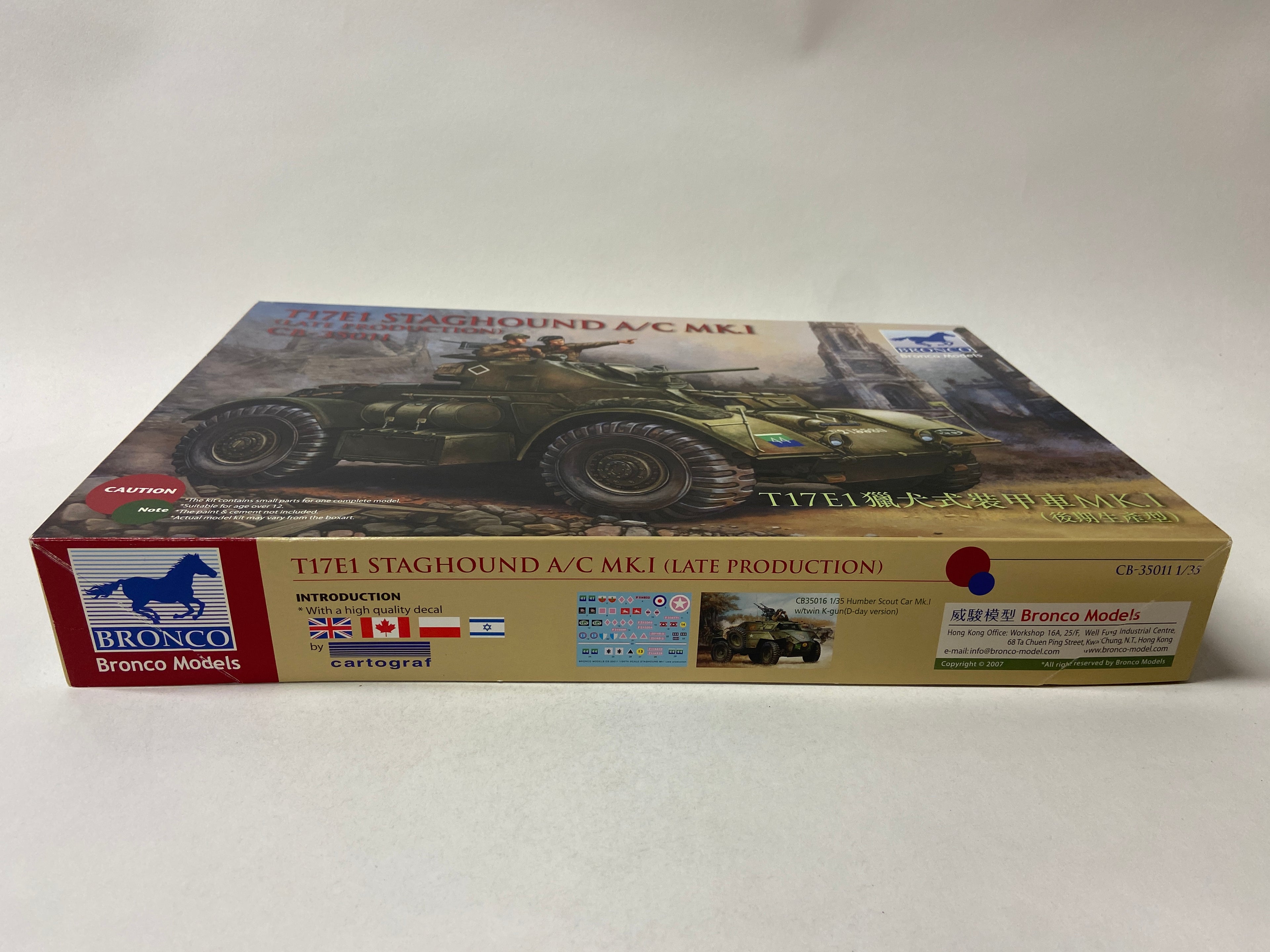 Bronco Models 1:35 T17E1 Staghound A/C Mk.I (Late Production) CB-35011