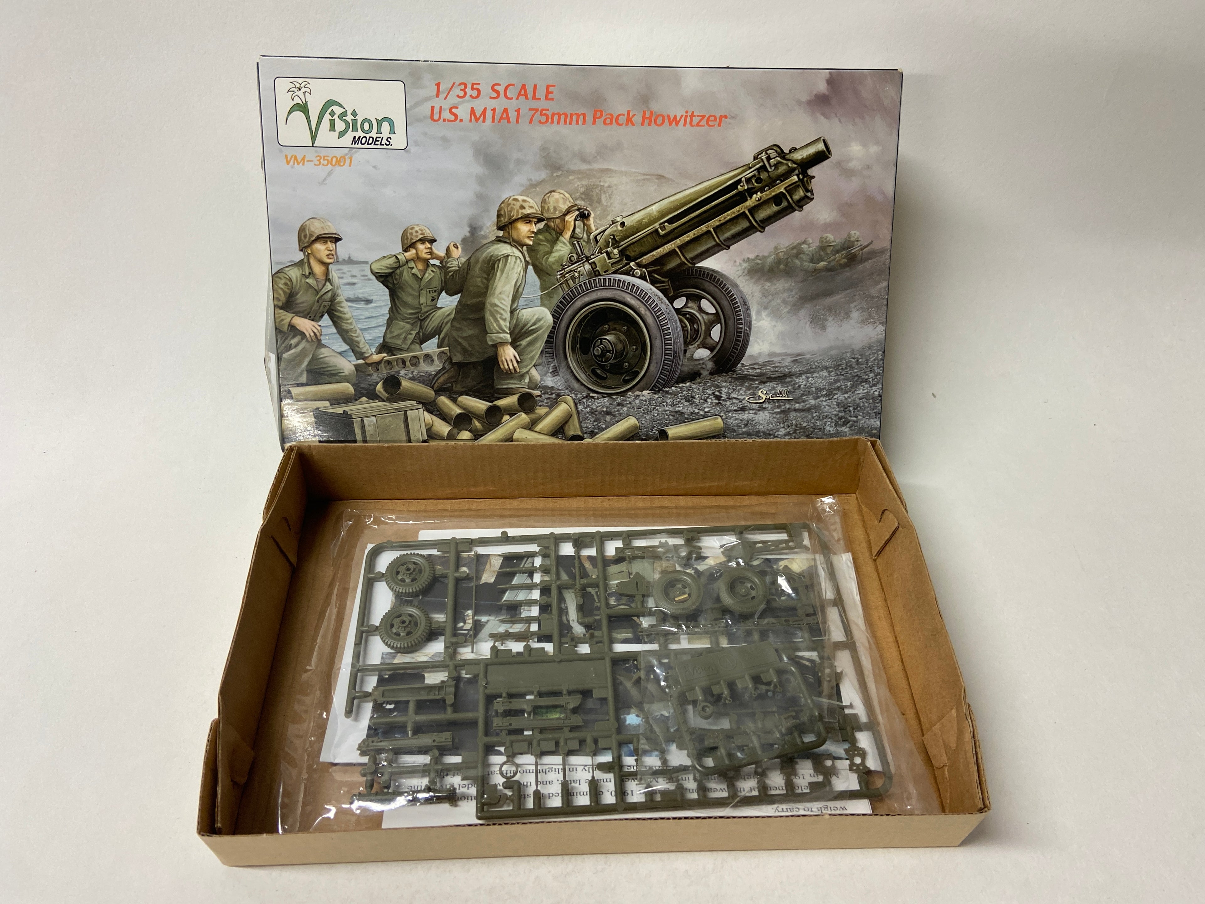 Vision Models 1:35 U.S. M1A1 75mm Pack Howitzer VM-35001