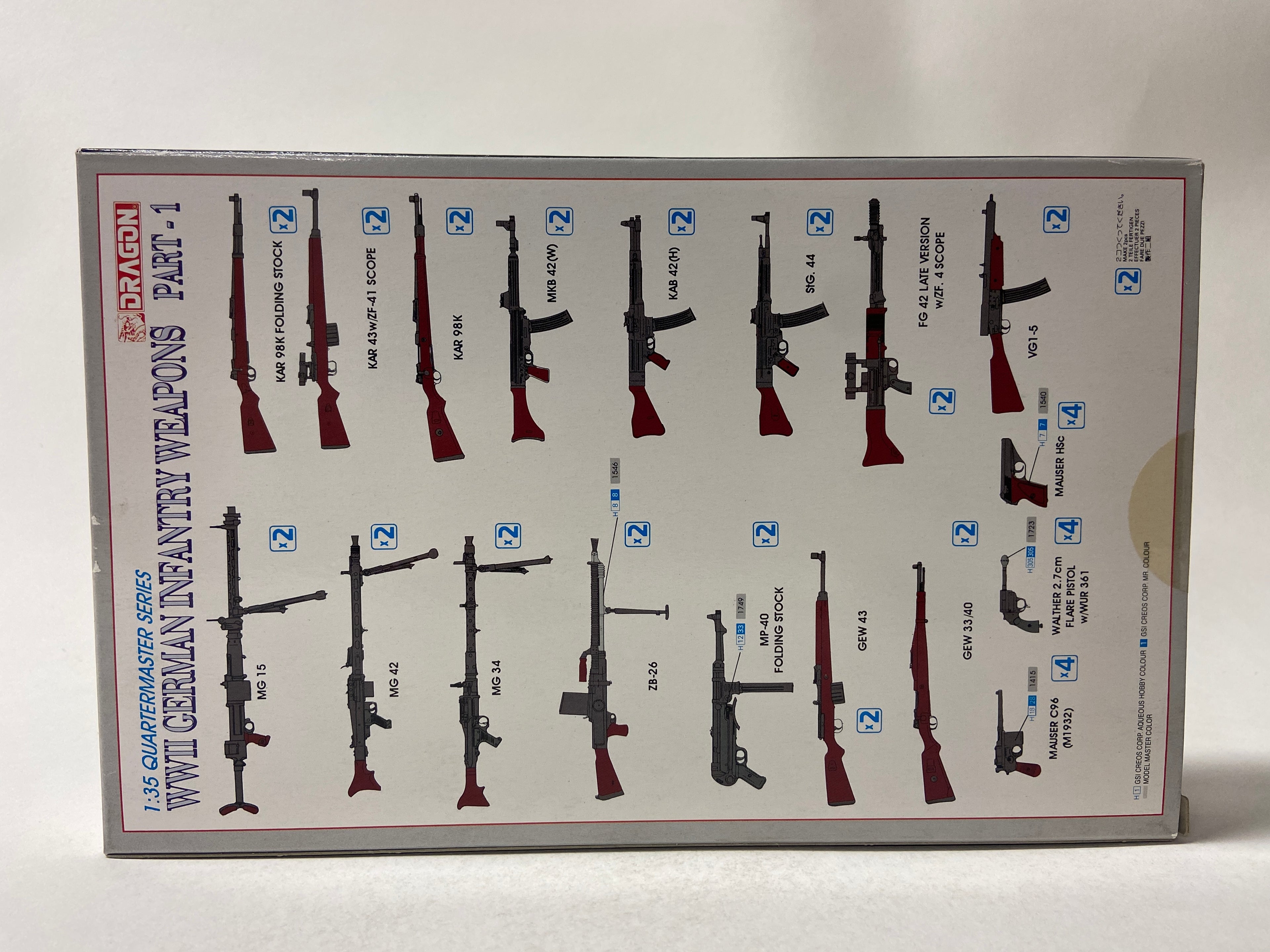 Dragon 1:35 WWII German Infantry Weapons Part - 1 3809