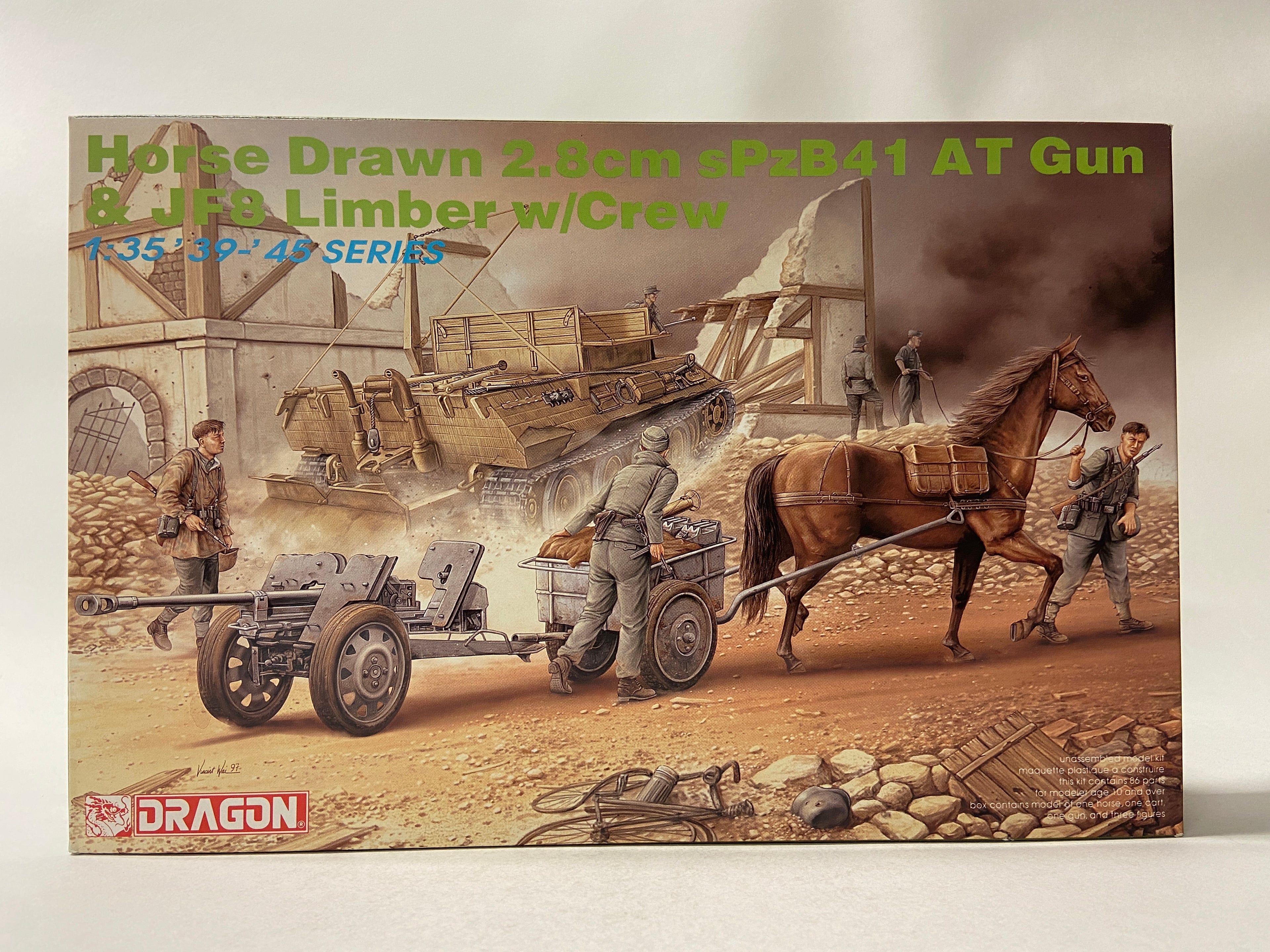 Dragon 1:35 Horse Drawn 2.8cm sPzB41 AT Gun & JF8 Limber w/Crew 6079