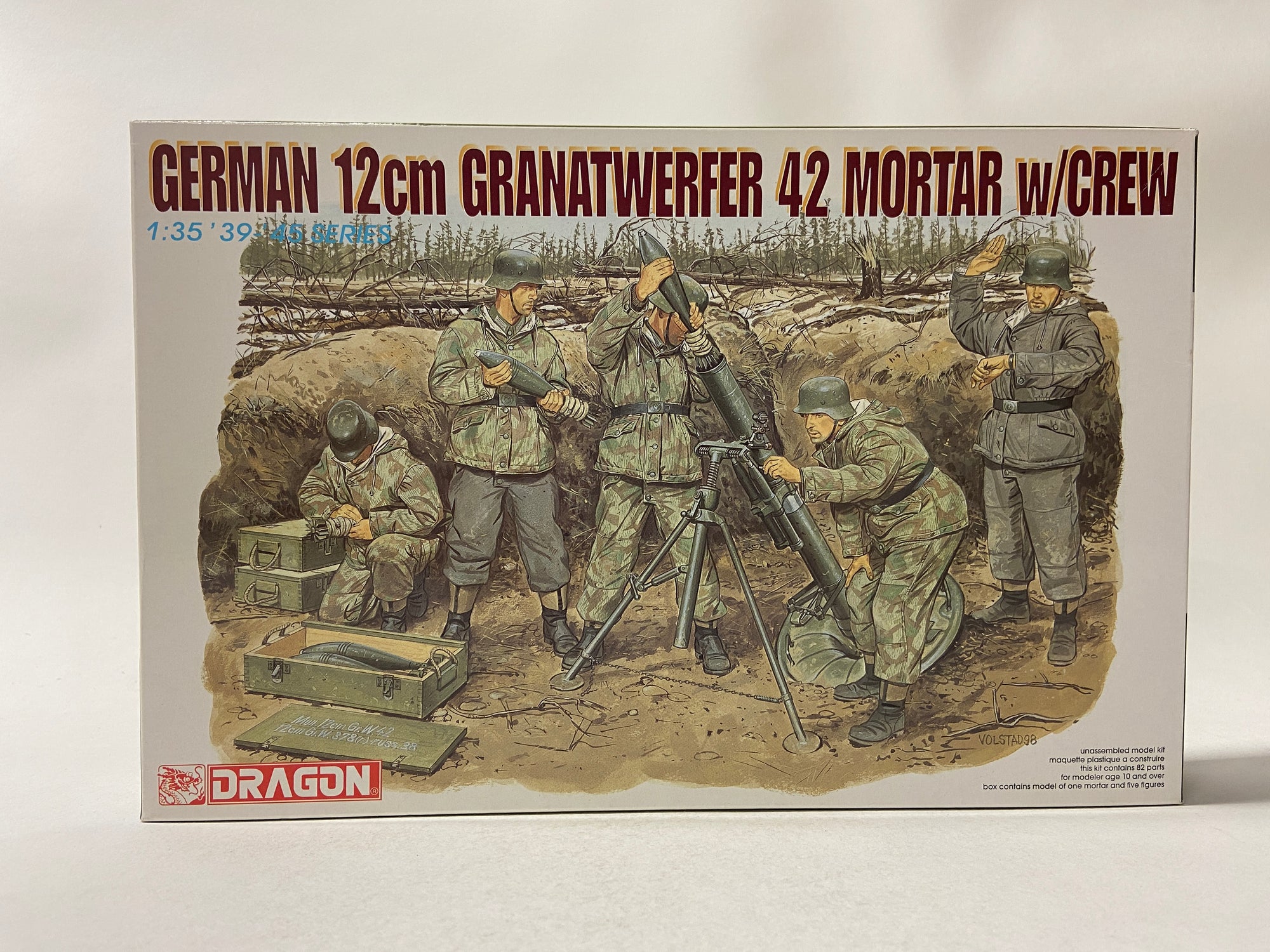 2x German 12cm Granatwerfer 42 Mortar w/Crew (2 kits in doos)