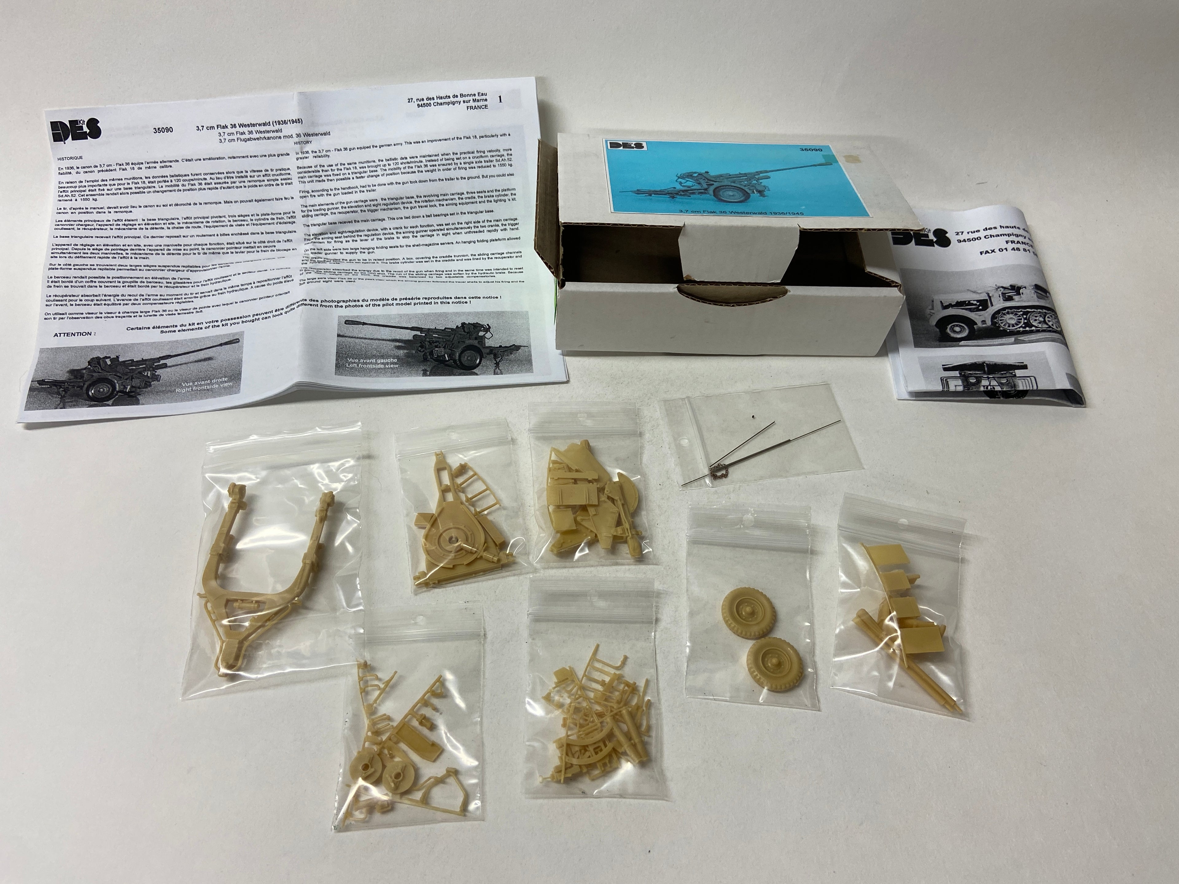 DES Kit 1:35 3,7 cm Flak 36 Westerwald 1936/1945 35090