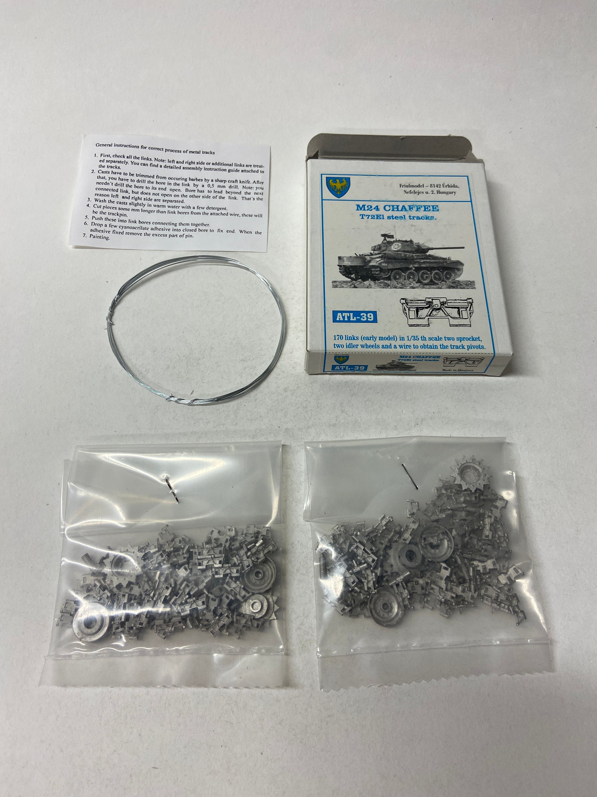 M24 Chaffee T72E1 steel tracks