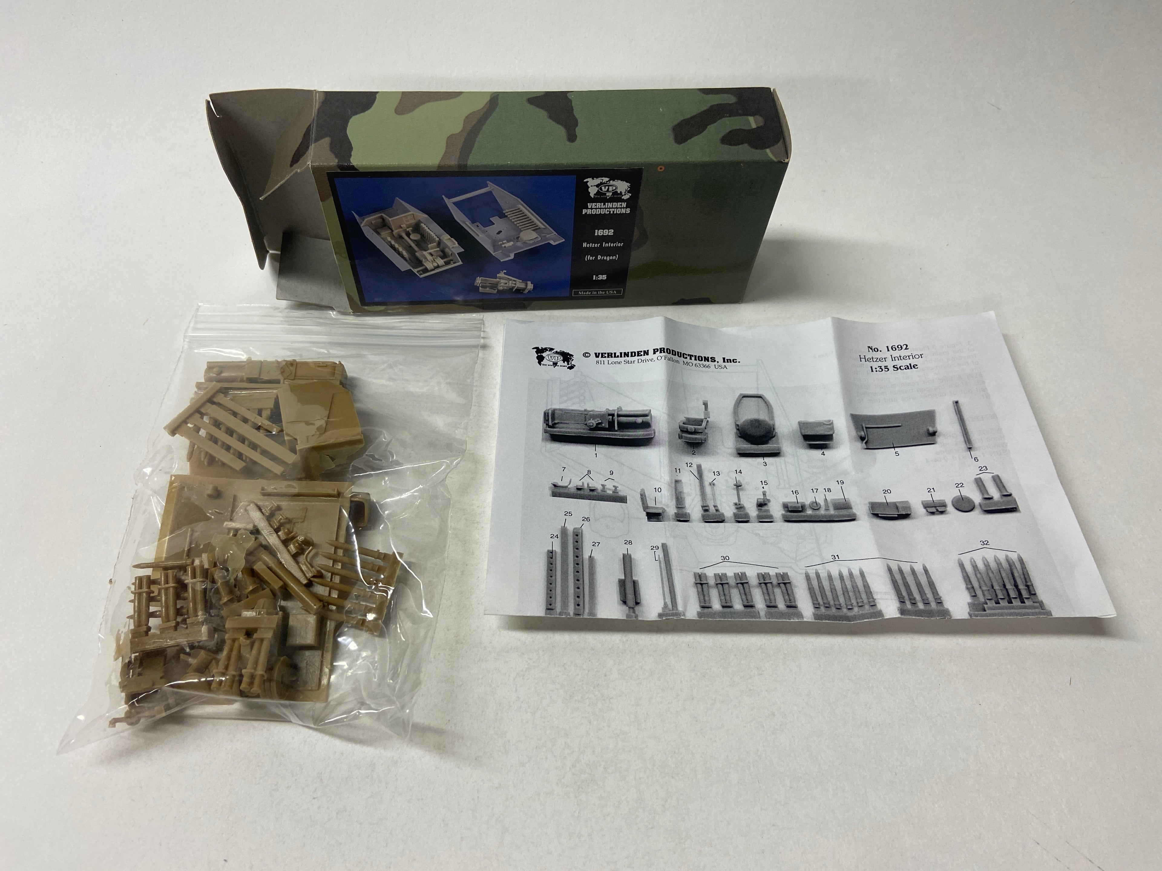 Verlinden Productions 1:35 Hetzer Interior (for Dragon) 1692