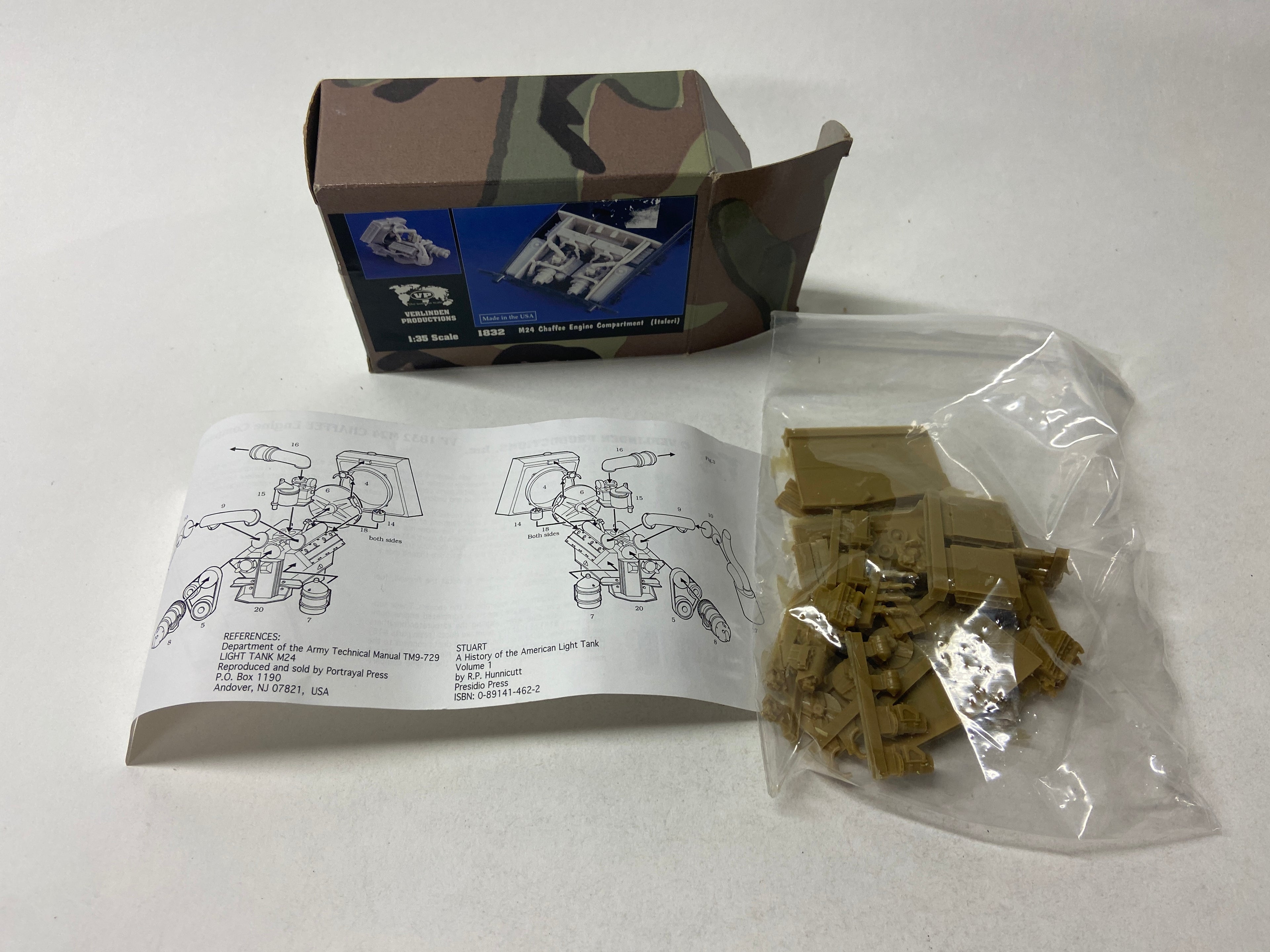 Verlinden Productions 1:35 M24 Chaffee Engine Compartment (Italeri) 1832