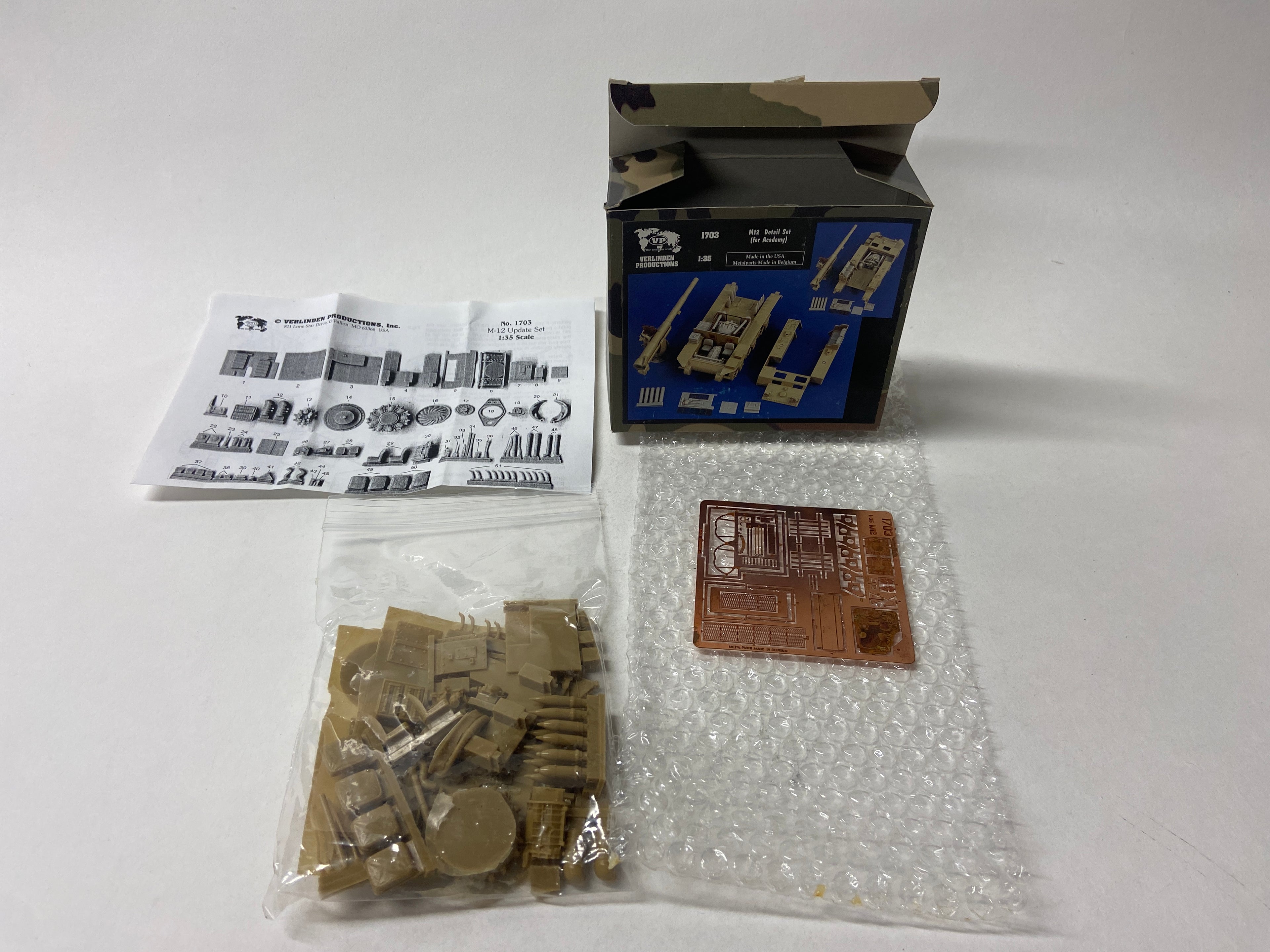 Verlinden Productions 1:35 M12 Detail Set (for Academy) 1703