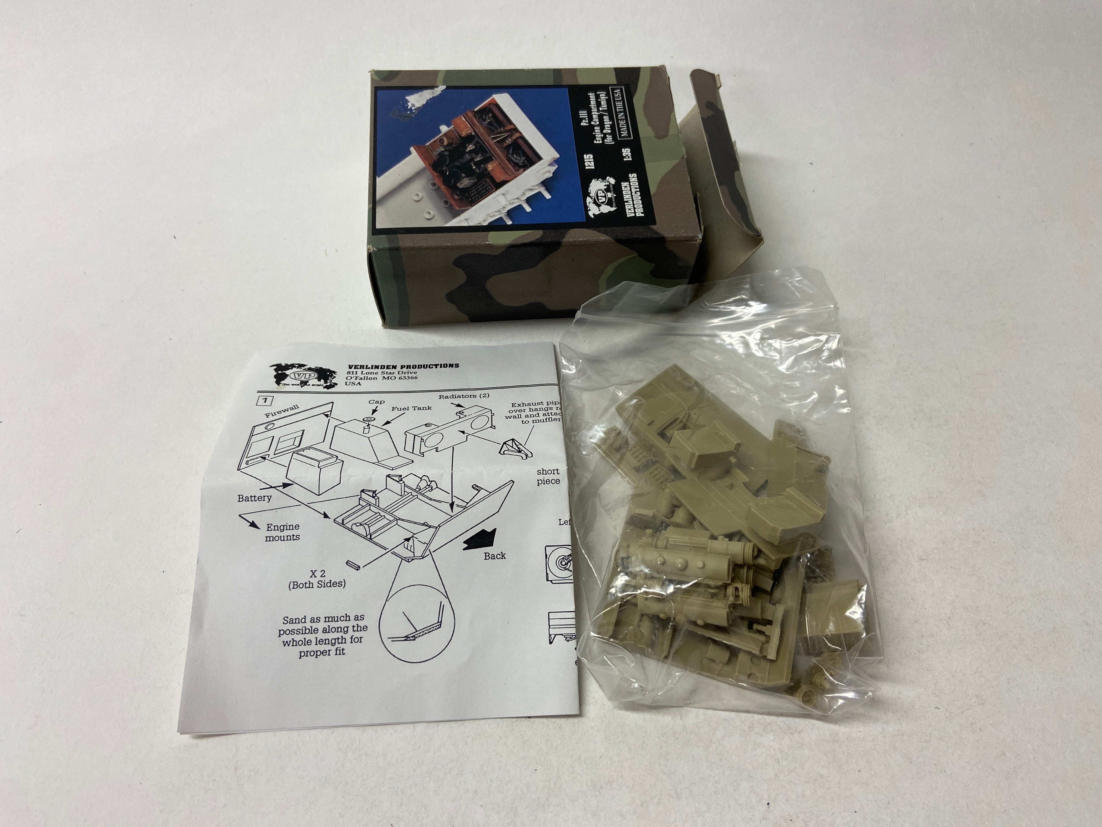 Verlinden Productions 1:35 Pz. III Engine Compartment (for Dragon/Tamiya) 1215