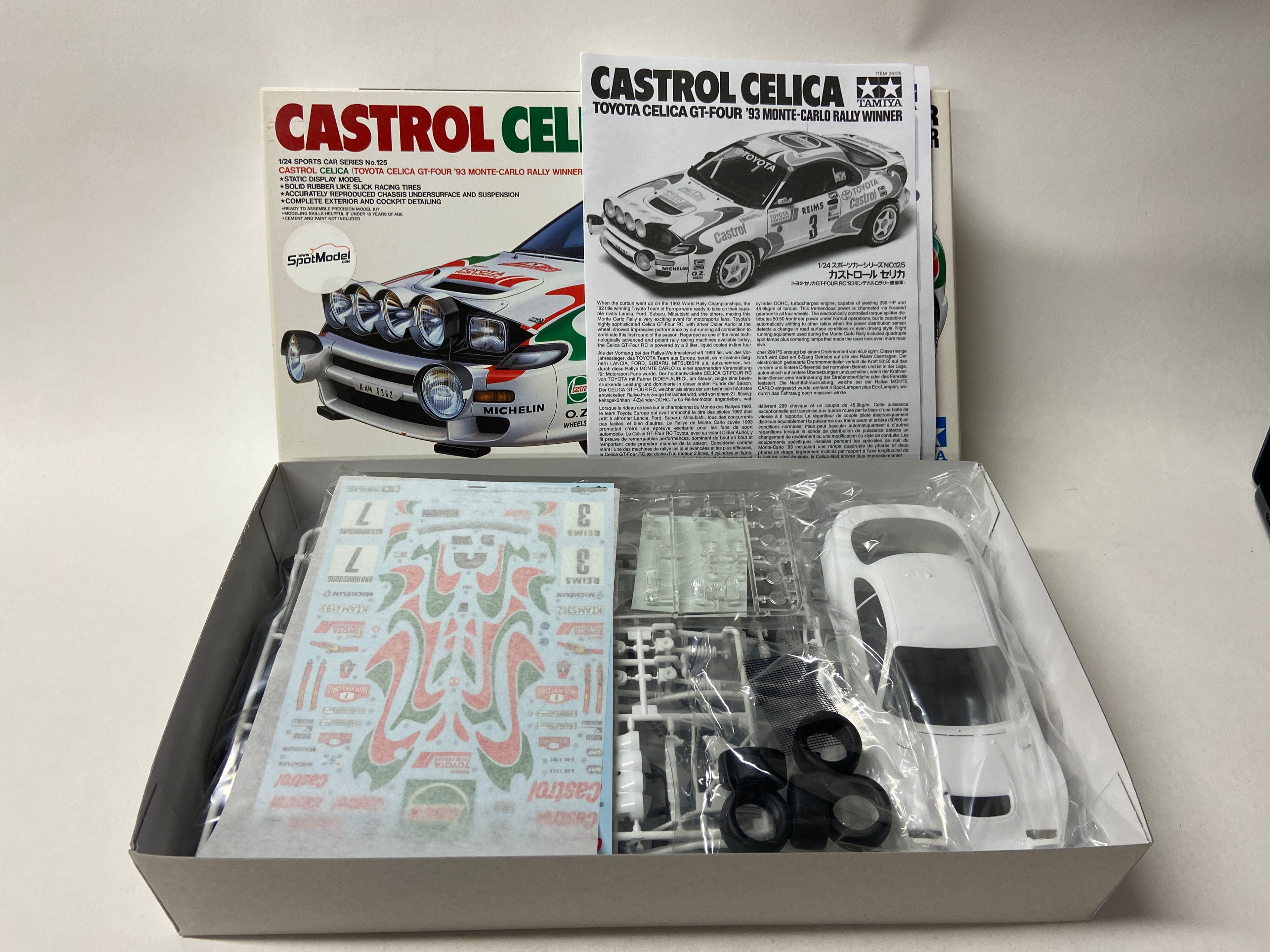 Tamiya 1:24 Toyota Celica GT-Four Castrol '93 Monte-Carlo Rally Winner 24125