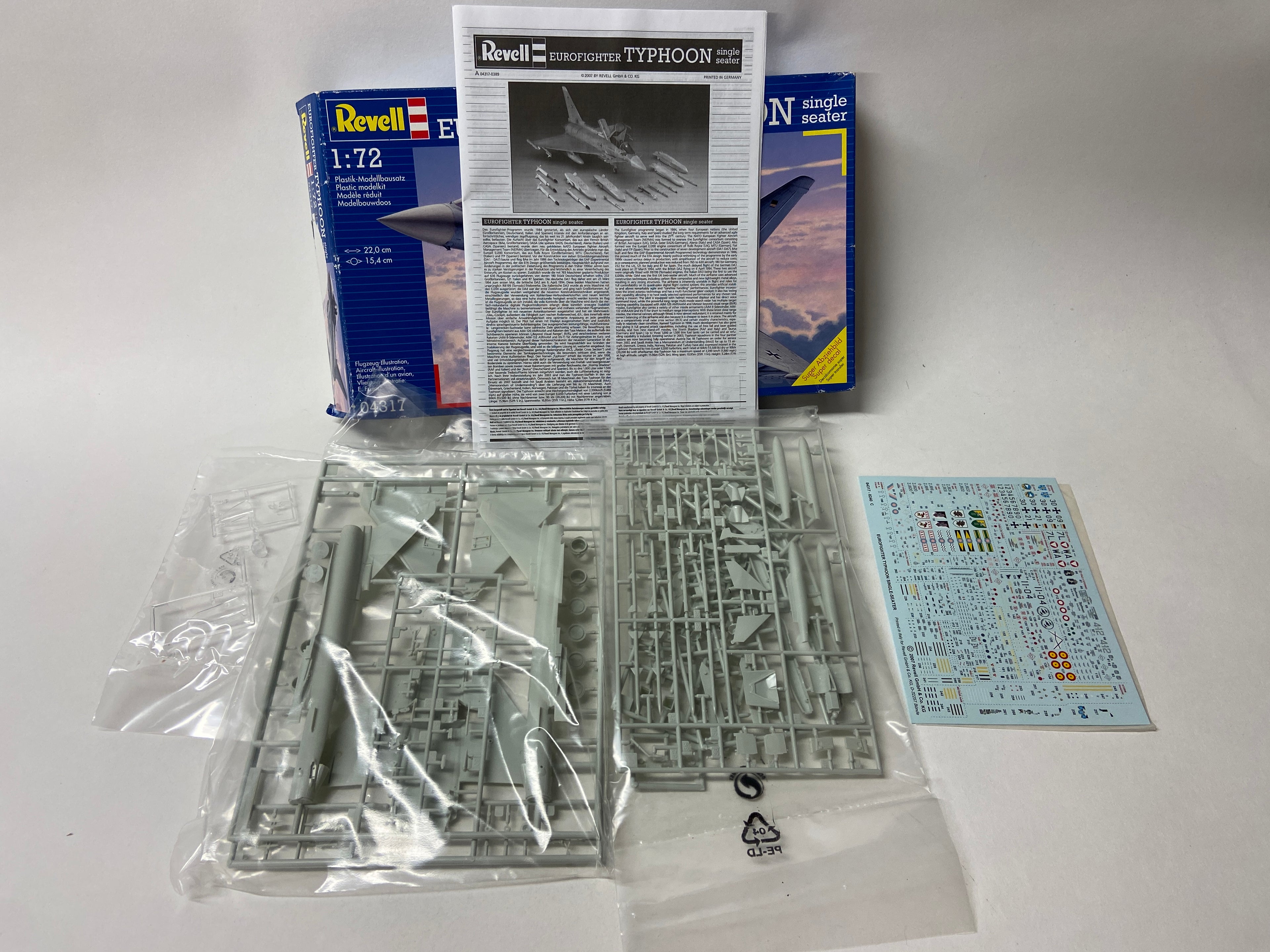 Revell 1:72 Eurofighter Typhoon Single Seater 4317