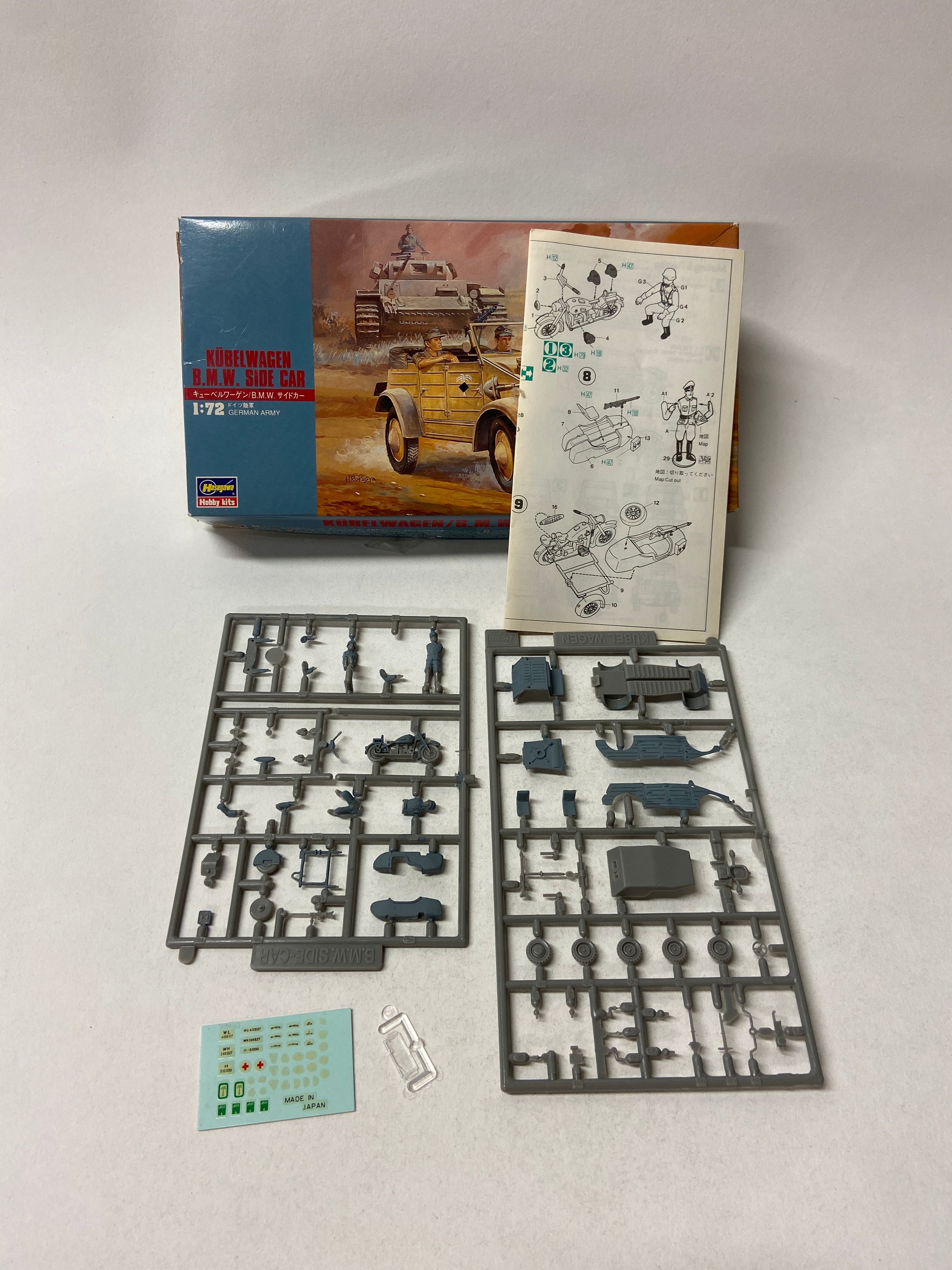 Hasegawa 1:72 Kübelwagen/B.M.W. Side Car 31112