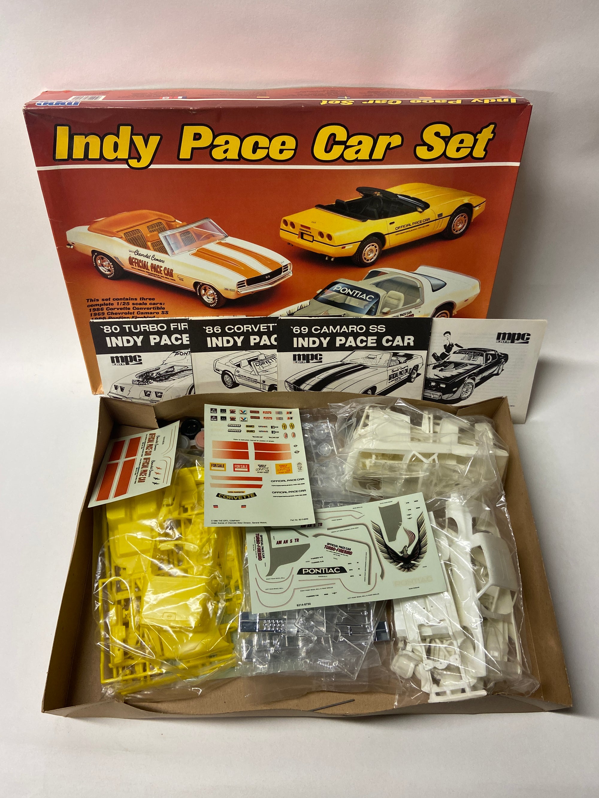 Indy Pace Car Set (1969 Chevrolet Camaro SS, 1986 Corvette, 1980 Firebird)