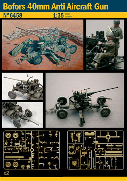 Italeri 1:35 Bofors 40mm Anti Aircraft Gun 6458